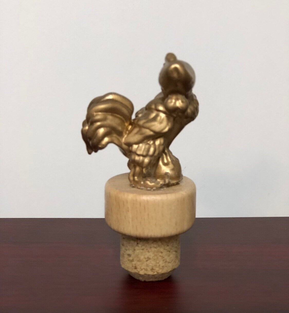 Wine Stopper Golden COCK ROOSTER Funny Adult Humor Cock & Balls Gag Gift Novelty Bottle Wine Cork Wine Stopper Wine Lover Birthday Gift