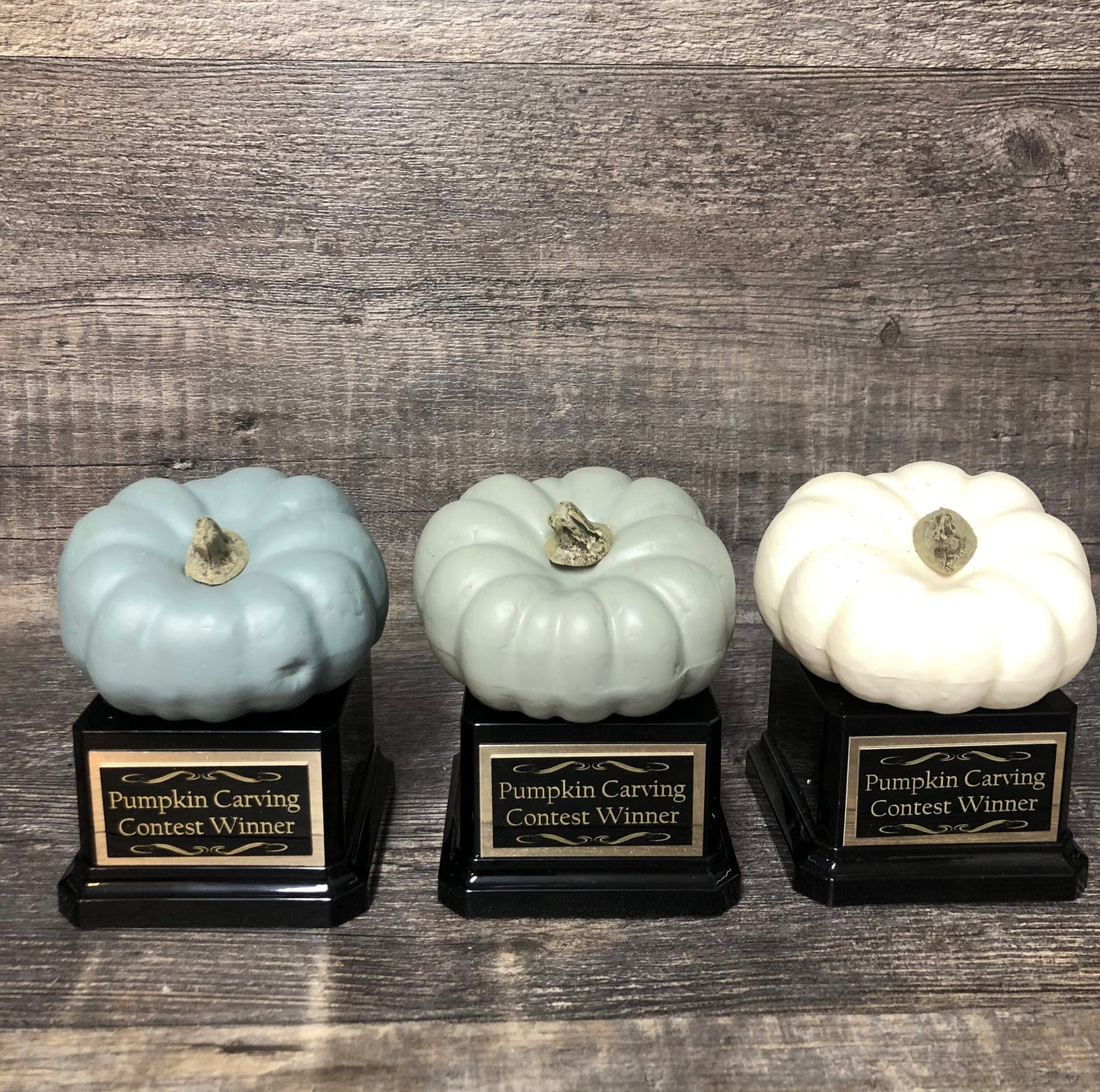 Halloween Trophy Trophies Set of 3 Mini Pumpkins Costume Contest Winner Pumpkin Carving Contest Halloween Decor Trunk or Treat