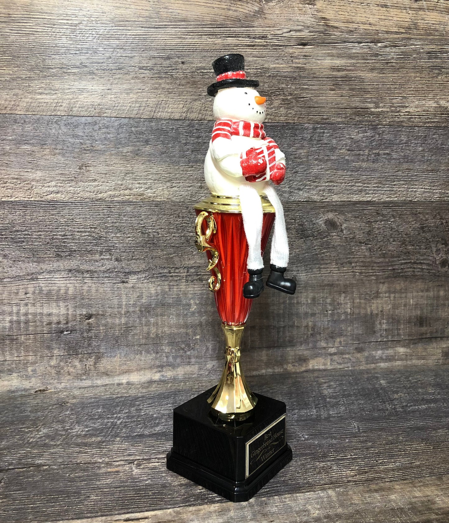 Gingerbread Bake Off Trophy Ugly Sweater Contest Christmas Trophy Snowman Family Party Award Winner Best Cookie Christmas Holiday Decor