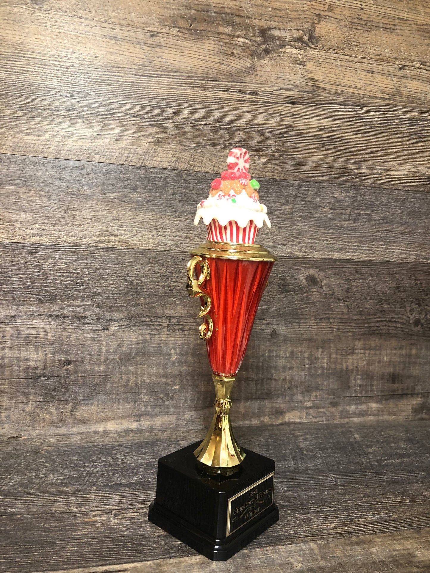 Best Dessert Cupcake Trophy Cookie Bake Off Trophy Gingerbread House Ugly Sweater Contest Family Trophy Winner Christmas Decor Holiday Decor
