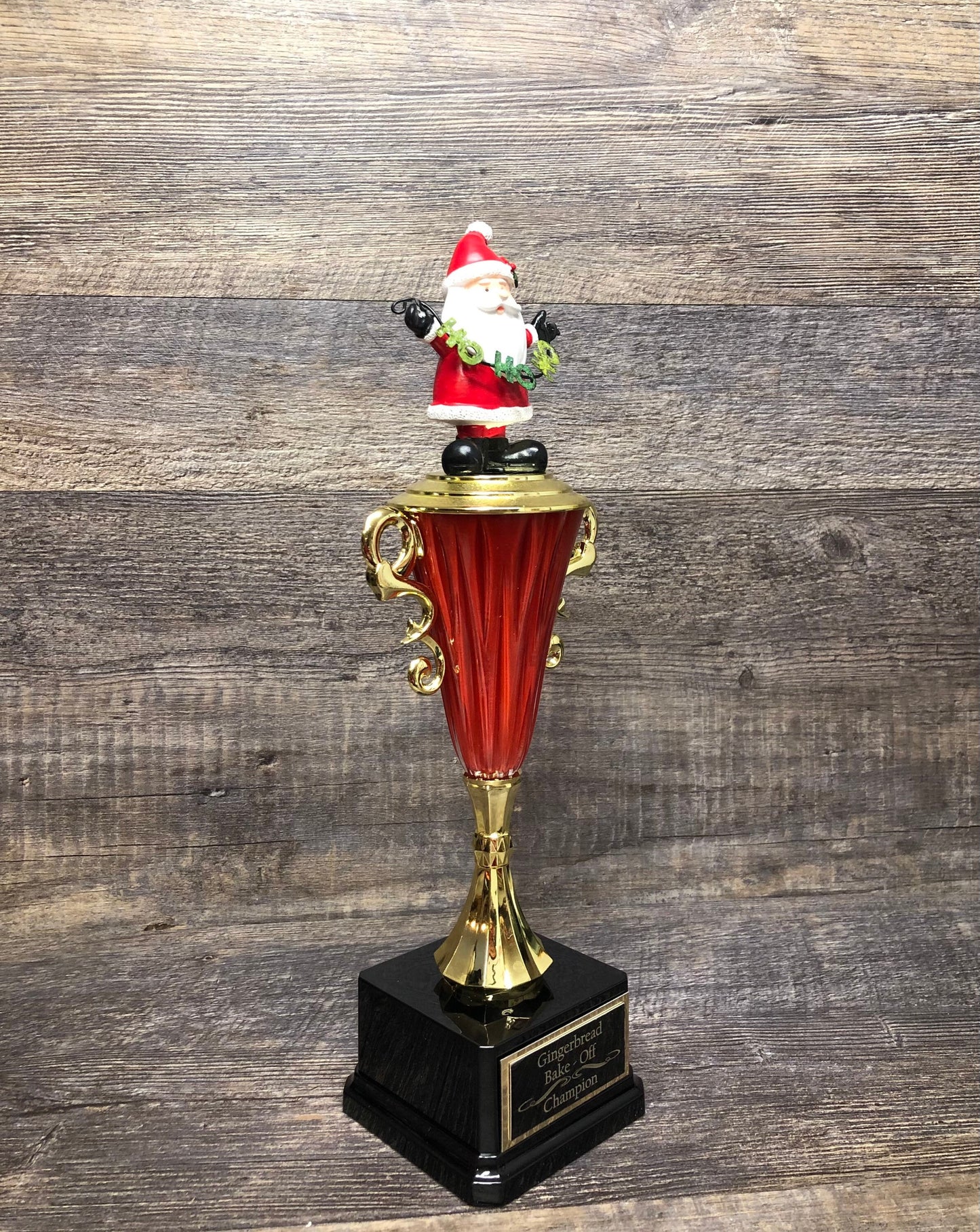 Christmas Santa Trophy Trivia Night Trophy Gingerbread Decorating Cookie Bake Off Trophy Ugly Sweater Contest Trophy Santa Christmas Decor