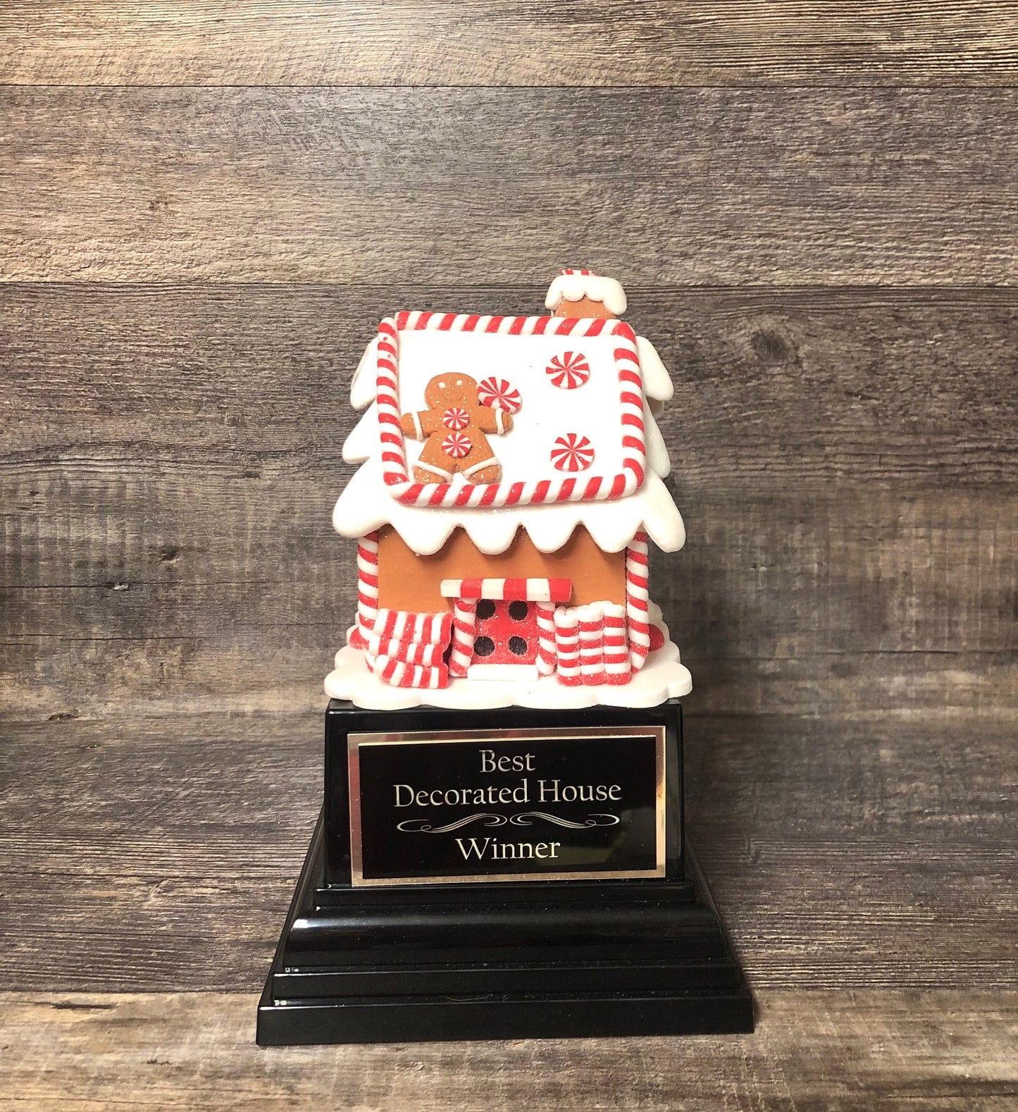 Gingerbread House Cookie Decorating Champion Bake Off Trophy 10" Med Size Ugly Sweater Trophy Christmas Holiday Party Santa Christmas Decor