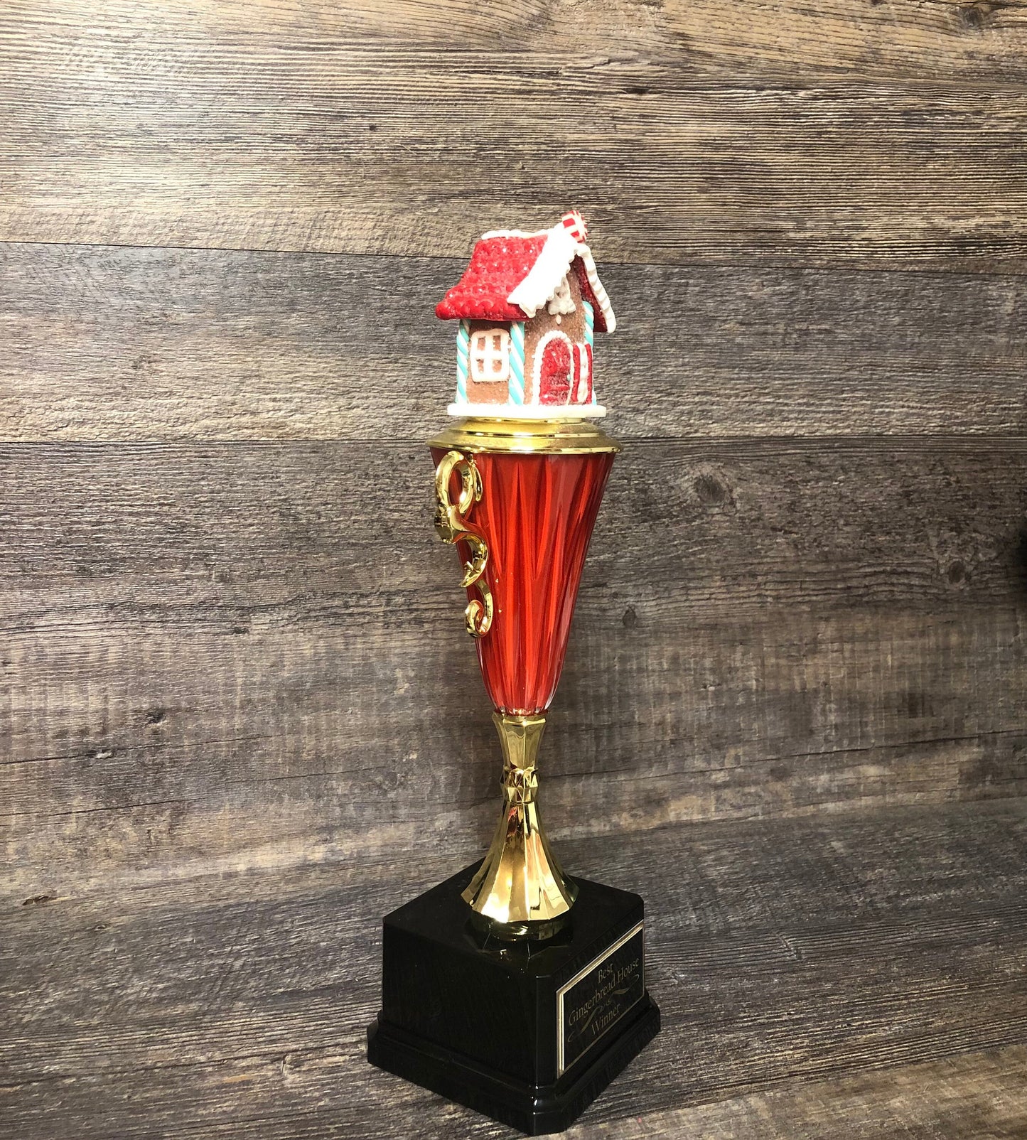 Gingerbread Decorating Trophy Cookie Bake Off Ugliest Ugly Sweater Contest Family Christmas Trophy Winner Christmas Decor Holiday Decor