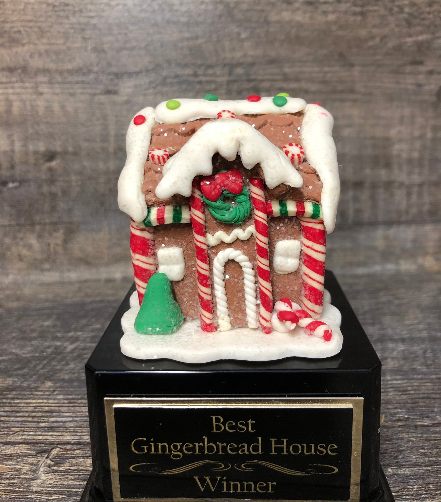 Gingerbread House Christmas Cookie Decorating Champion Bake Off Competition Trophy Ugly Sweater Trophy Contest Award Winner Christmas Decor