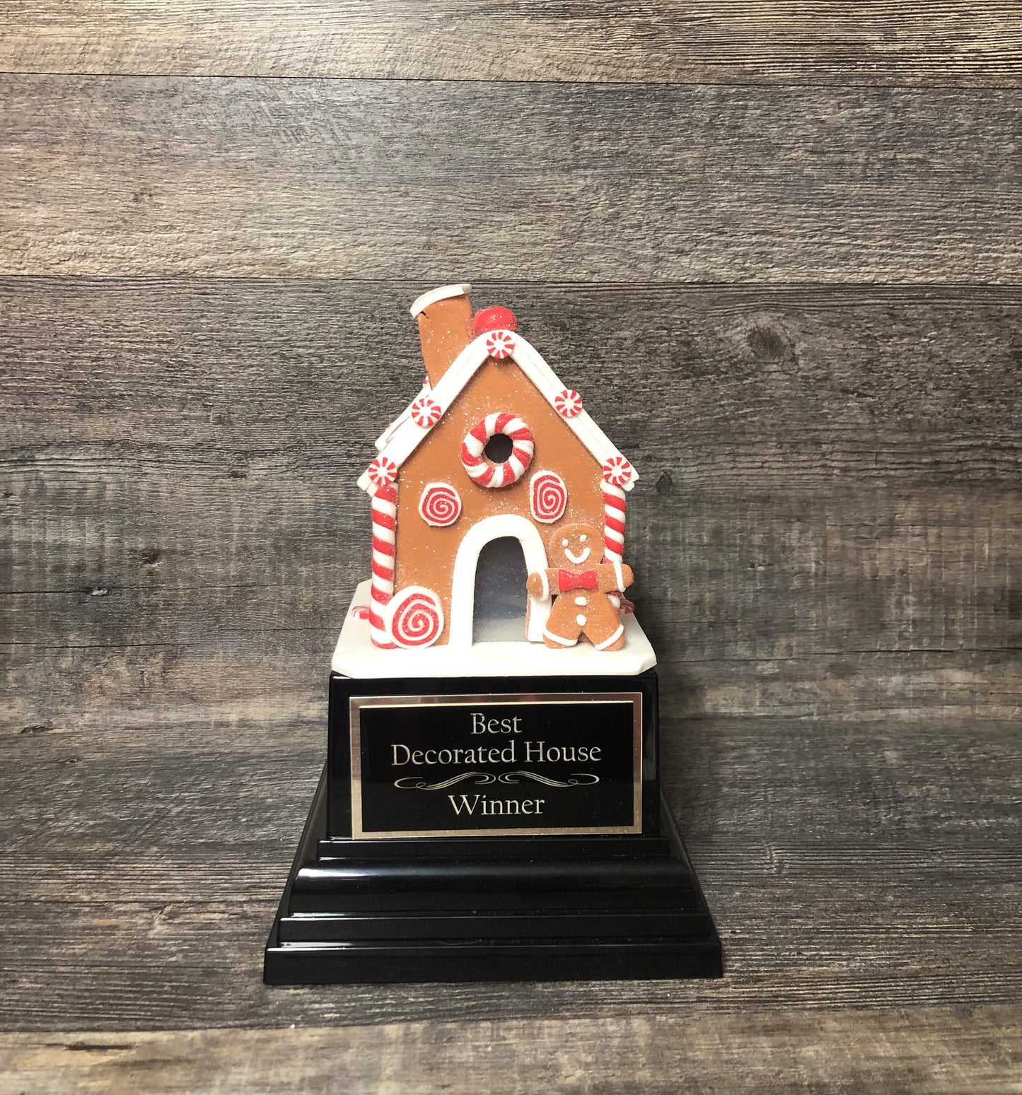 Gingerbread House Cookie Decorating Champion Bake Off Trophy 10" Med Size Ugly Sweater Trophy Christmas Holiday Party Santa Christmas Decor