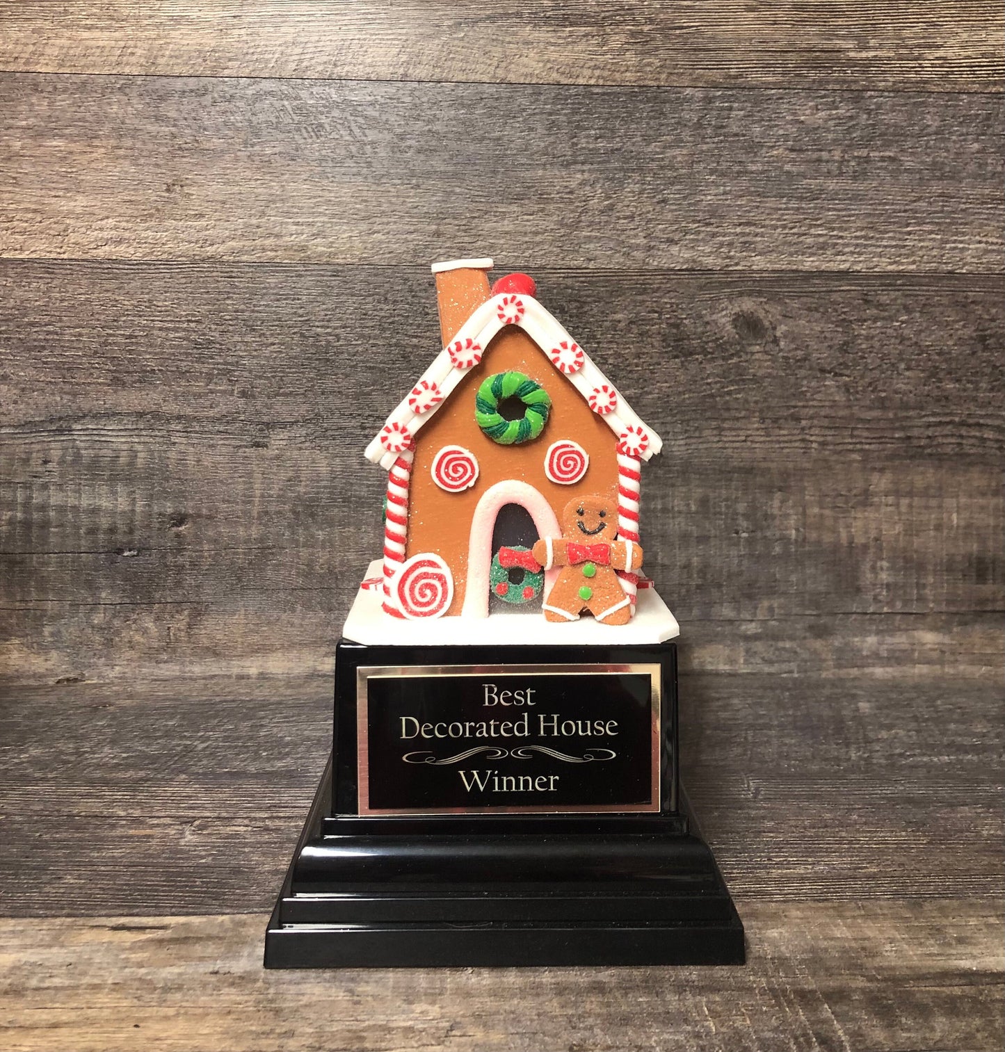 Gingerbread House Cookie Decorating Champion Bake Off Trophy 10" Med Size Ugly Sweater Trophy Christmas Holiday Party Santa Christmas Decor