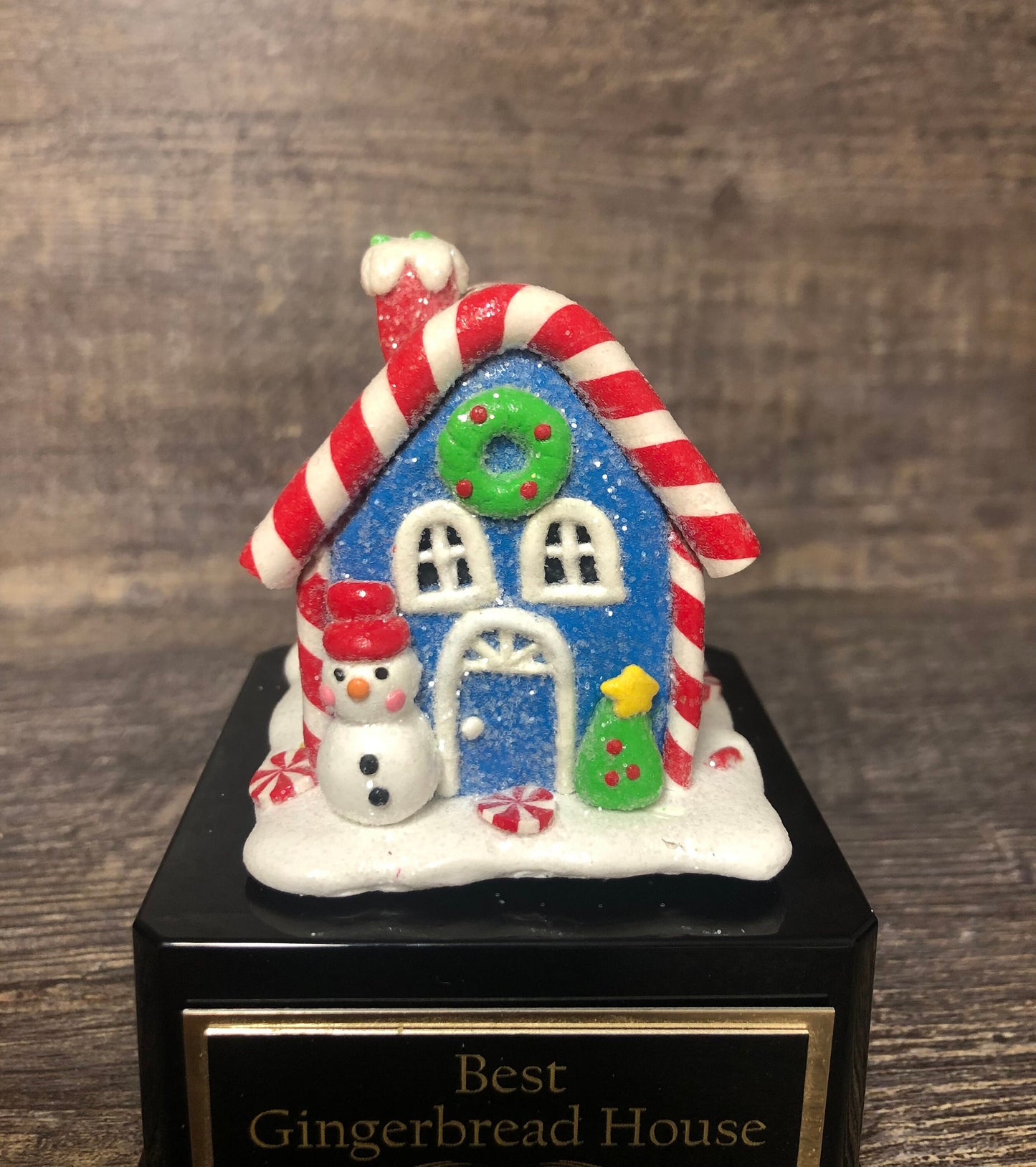 Gingerbread House Cookie Bake Off Trophy Ugly Sweater Trophy Contest Award Winner Christmas Cookie Decorating Holiday Party Snowman Decor