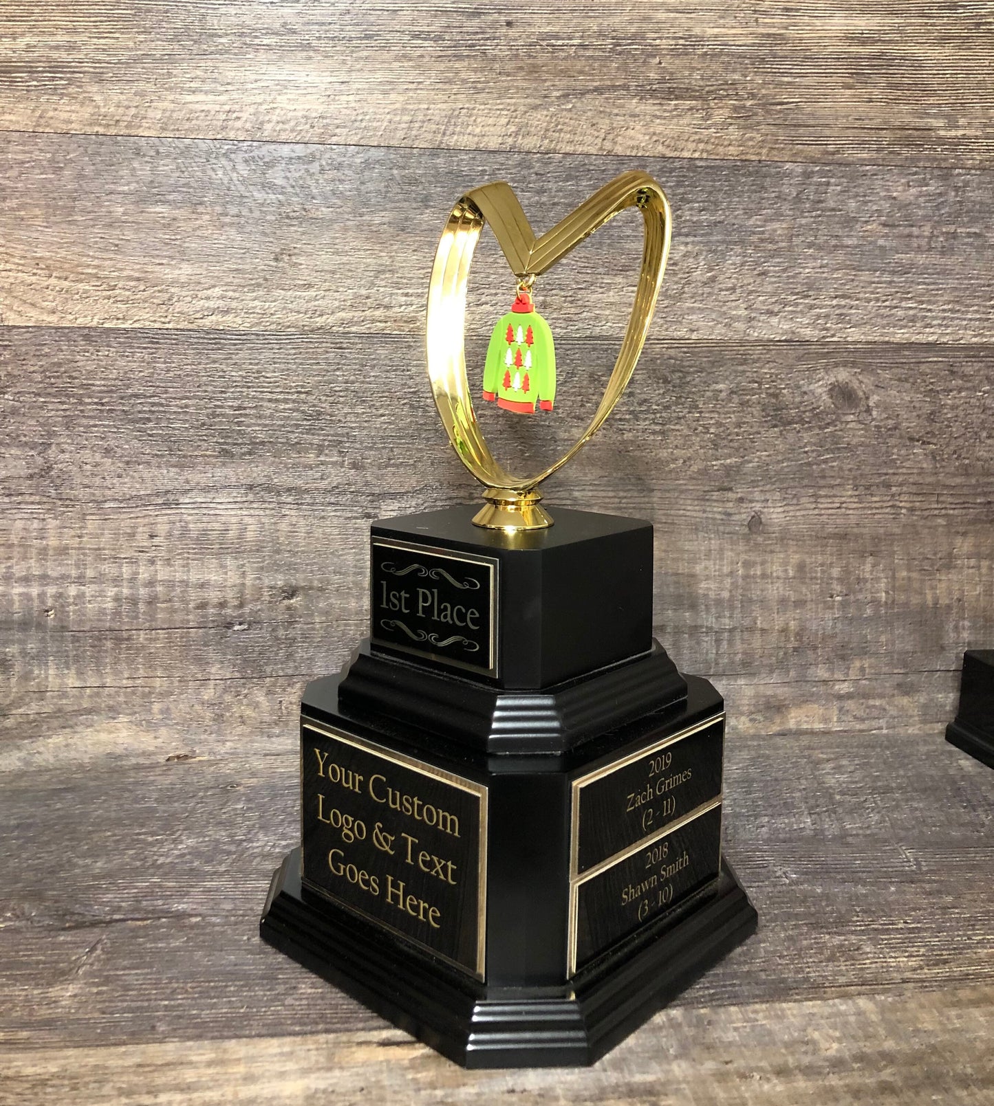 Ugly Sweater Trophy Perpetual Ugliest Sweater Christmas Holiday Party Office Holiday Party Holiday Christmas Trophy Decor Cookie Bake Off