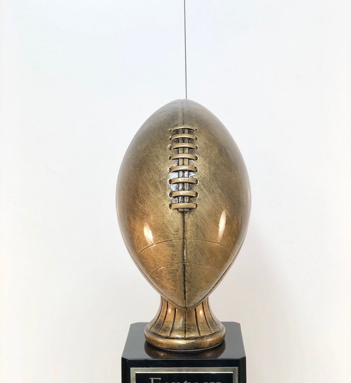 Perpetual Fantasy Football Trophy FFL Trophy Antique Gold Football Champion Trophy Fantasy Football League Trophy Sports Award Winner