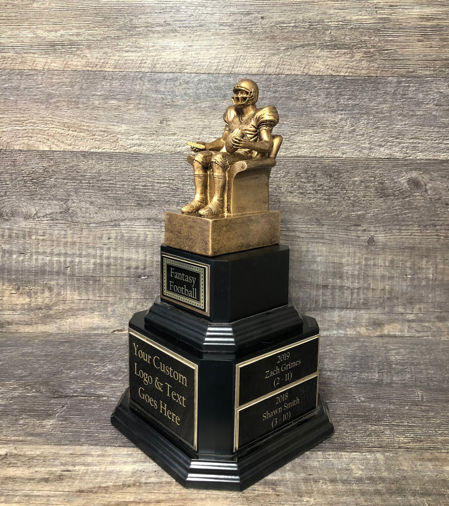 Perpetual Fantasy Football League Trophy FFL Trophy Best Season Stats Football Champion Trophy Football League Sports Award Winner