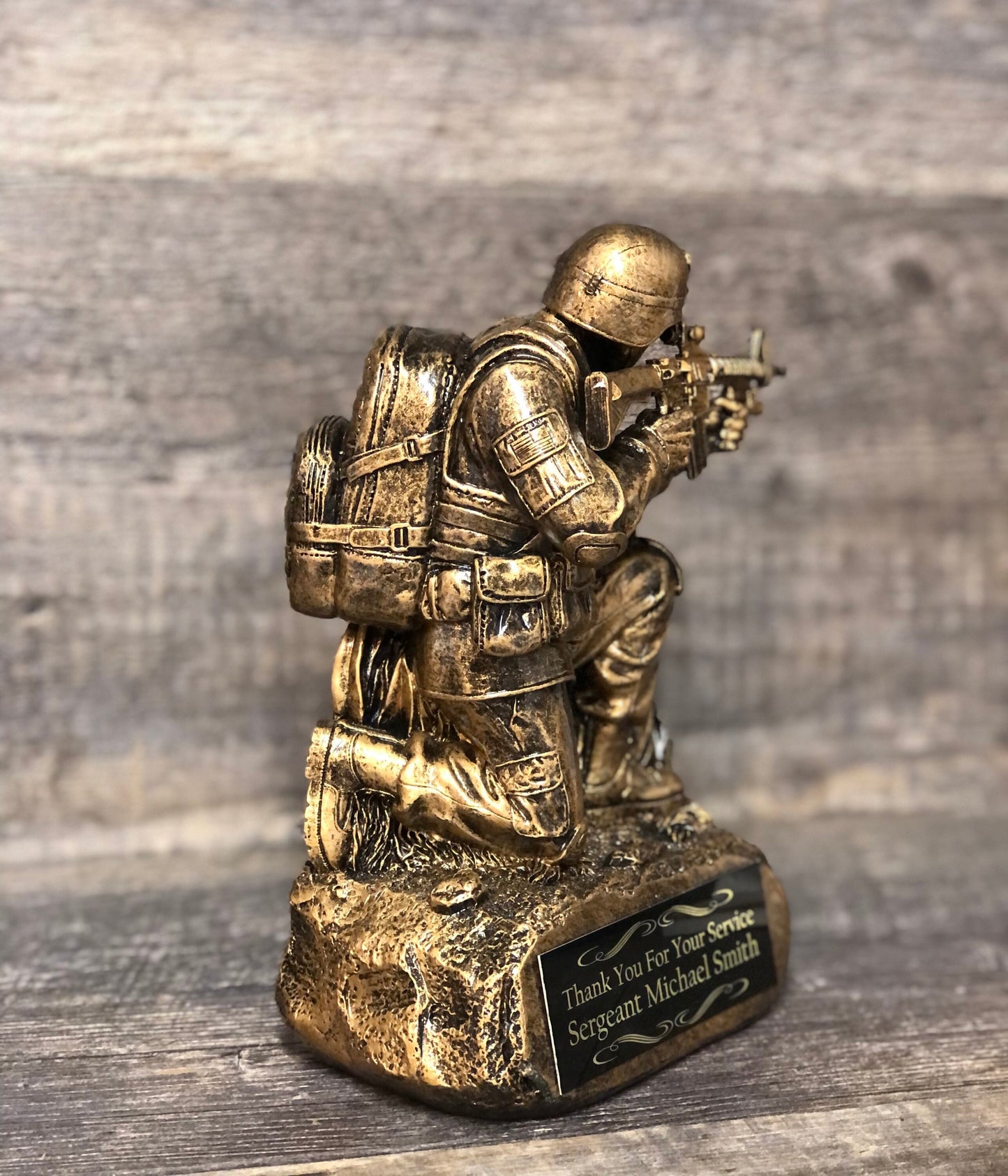 Military Award Recognition Years of Service Retirement Trophy Military Soldier Thank You For Your Service Line of Duty Award