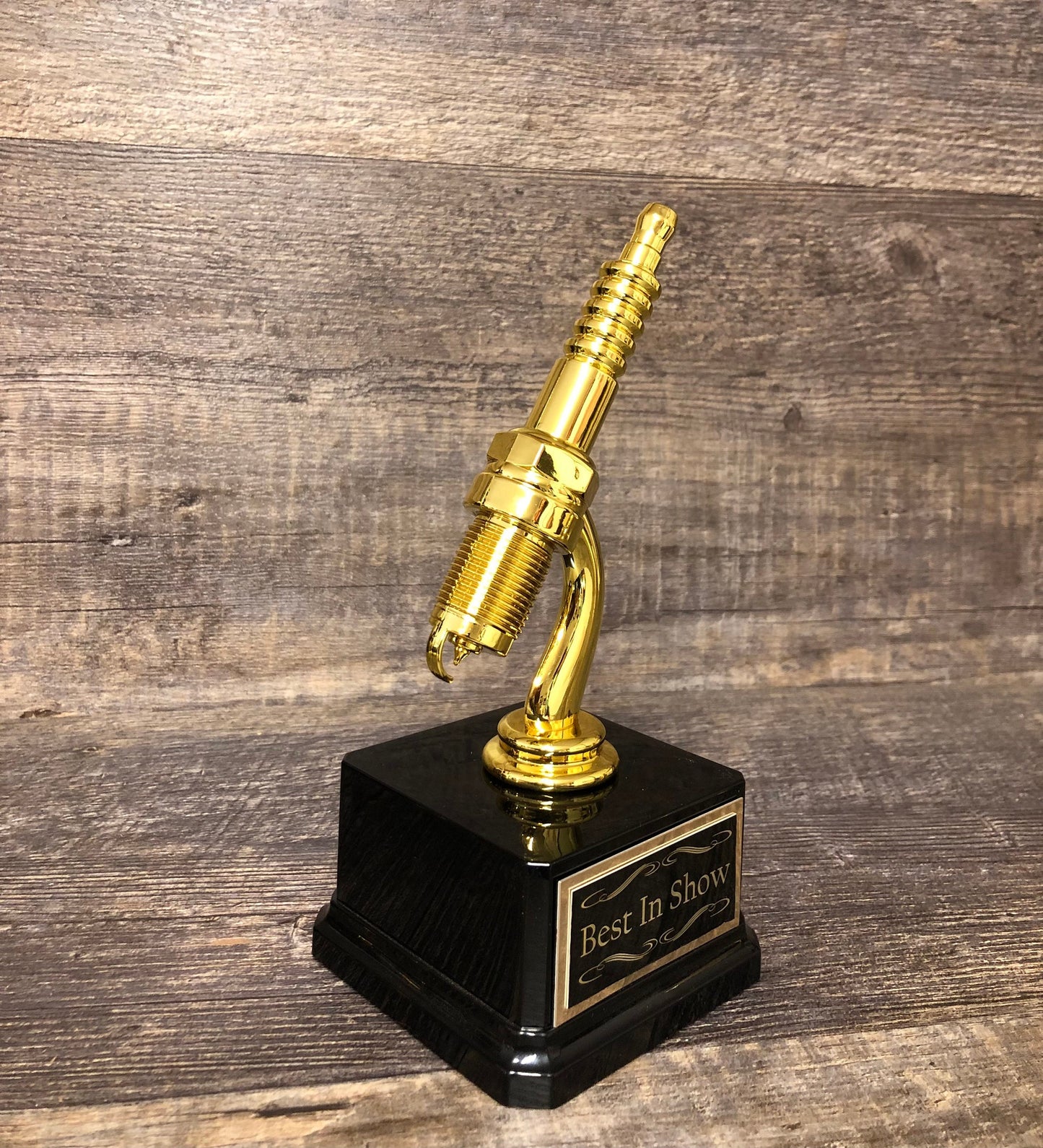 Car Show Trophy Spark Plug Hot Rod 8" Racing Trophy Plastic Gold Spark Plug Award Best In Show Best Antique Classic Car Show Participant