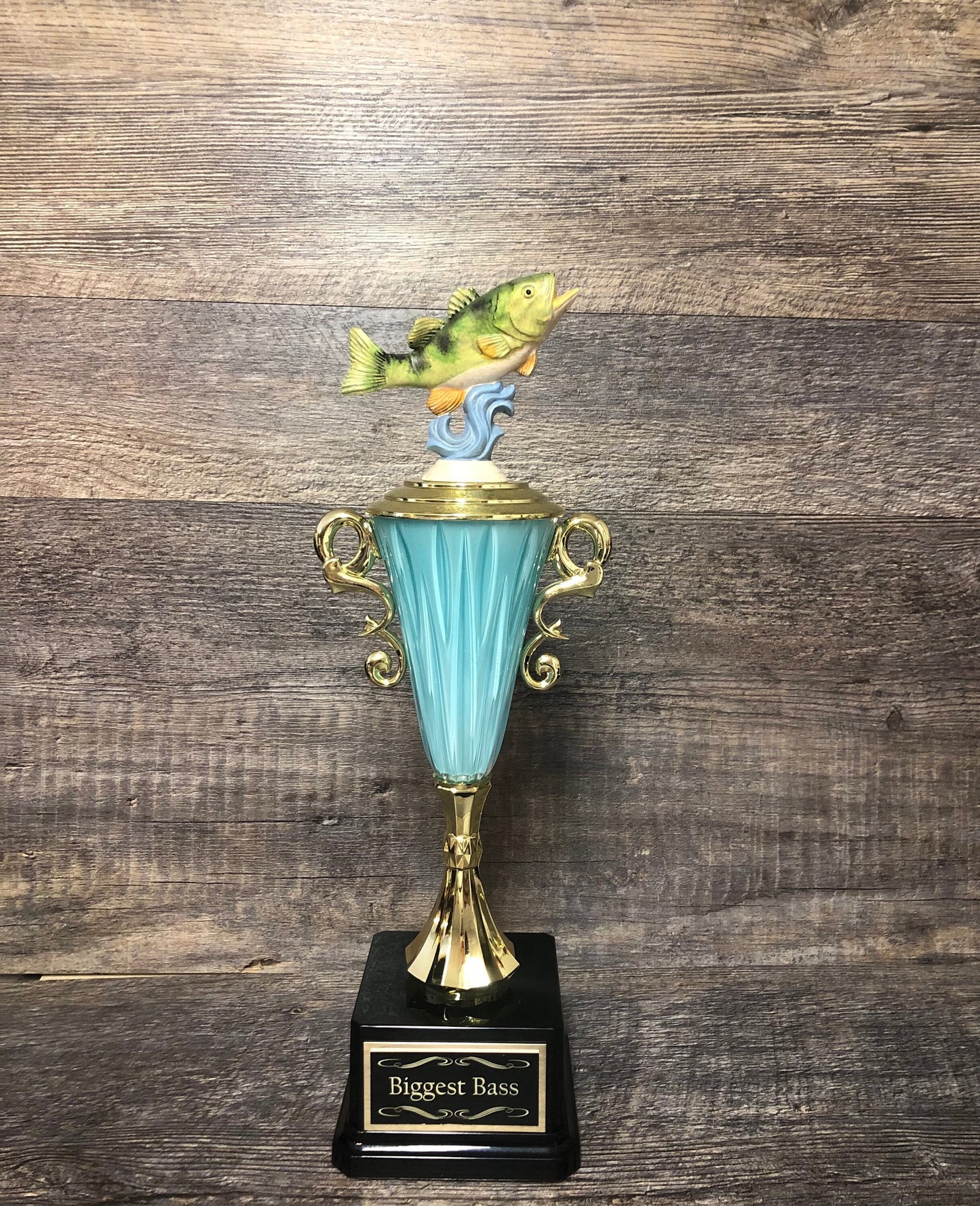 Fishing Trophy Award Funny Trophy Biggest Bass Tournament Derby Trophy HAND PAINTED Perch #1 Master Baiter Award Trophy Gag Gift Award