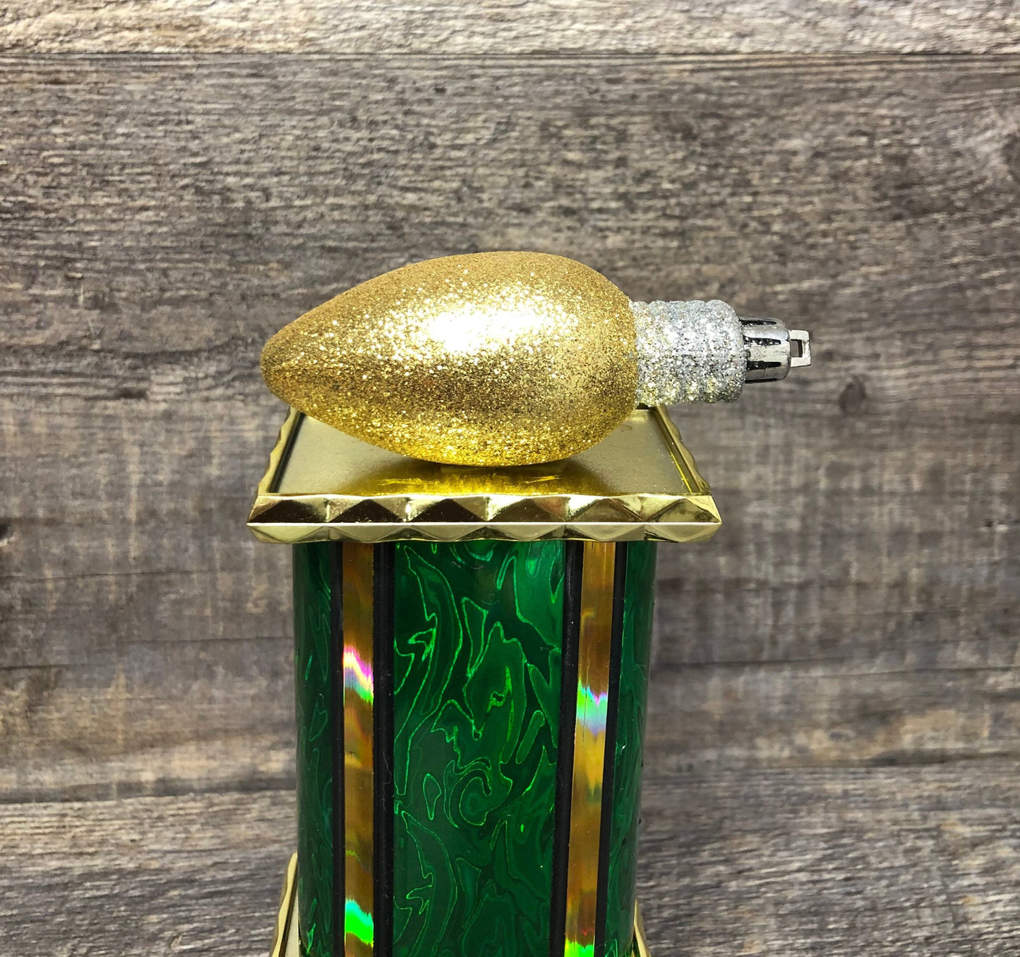 Best Decorated House Christmas Lights Trophy Neighborhood Brightest Bulb In The Bunch Christmas Ornament Ugly Sweater Holiday Trivia Party