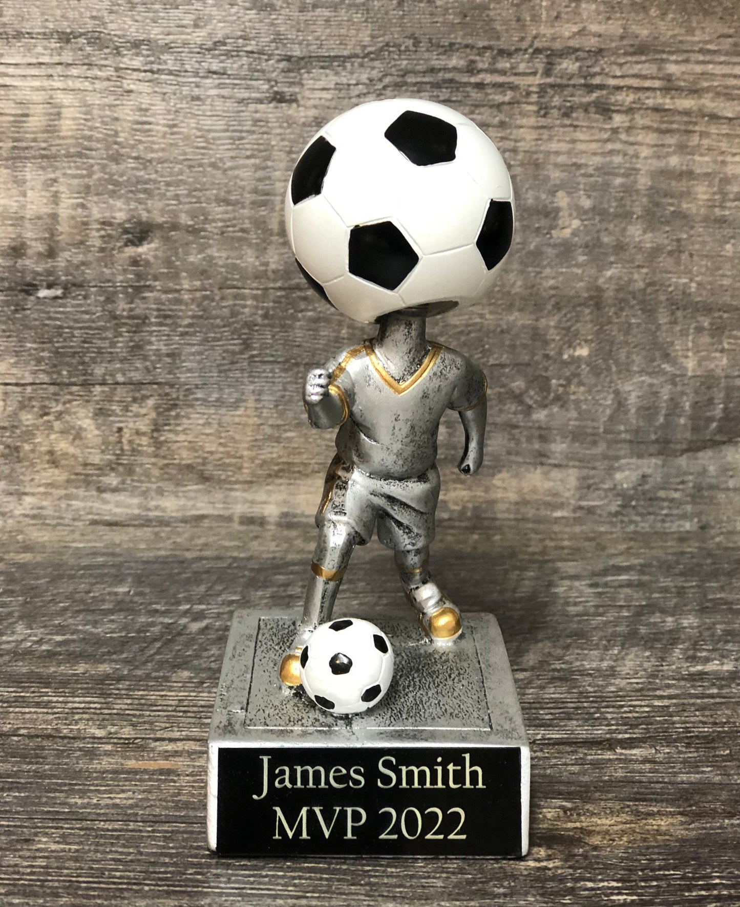 Soccer Trophy Boys Bobble Head Soccer Trophy Award Winning Team Champion Champ Kids / Jr Personalized Trophy Free Engraving