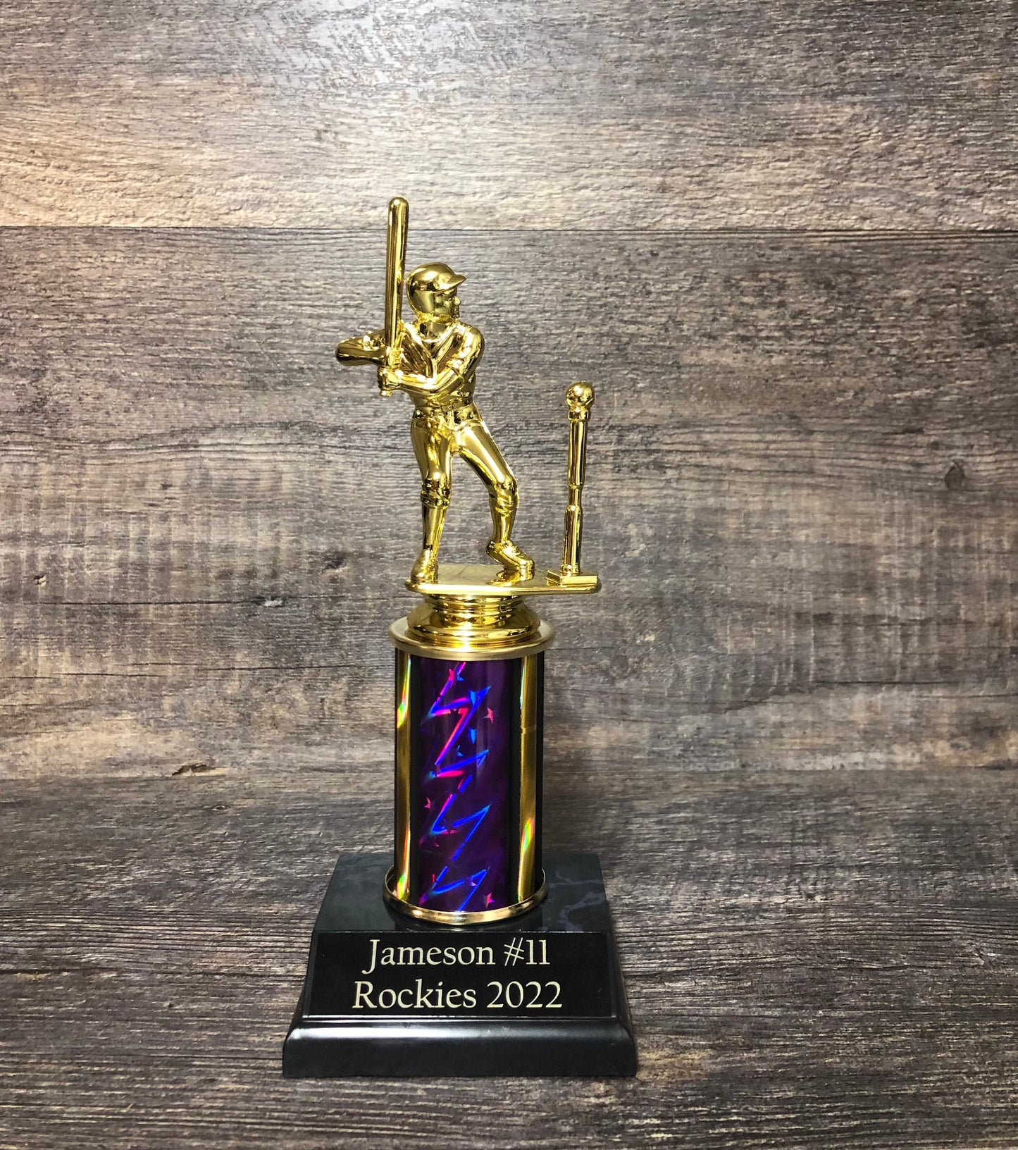 T-Ball Trophy Kids Baseball Trophy * Choose Your Column Color * League Economy Participation Award Sports Trophy