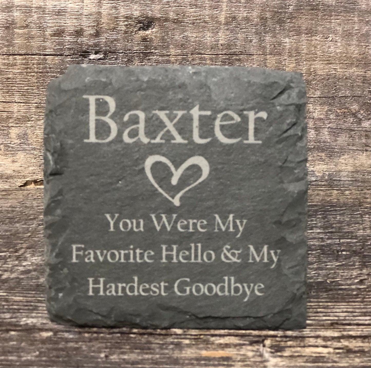 Pet Memorial Stone Pet Remembrance Memory Stone Dog Loss Gift Slate Memorial Plaque Grave Marker Personalize Custom Engraved Dog Name Plaque