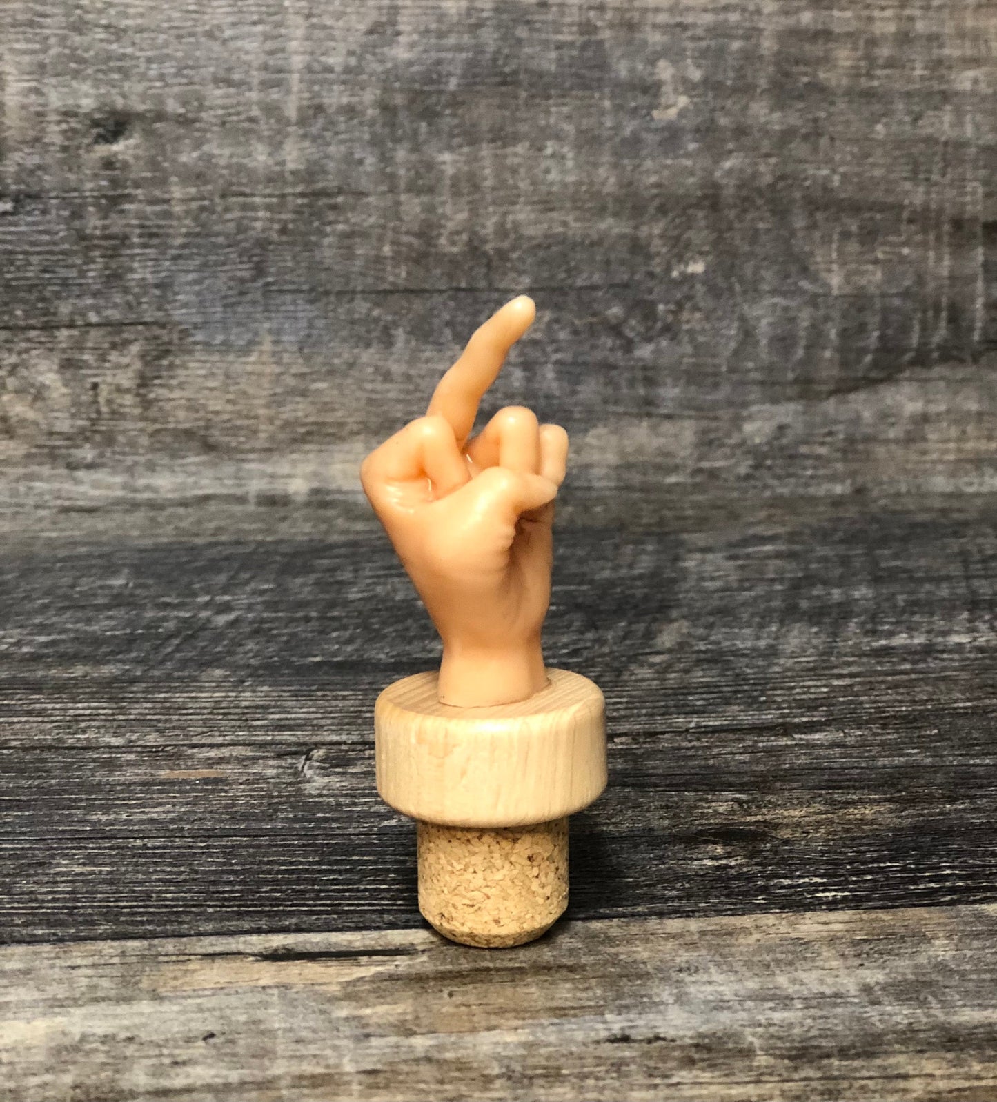 Funny Wine Stopper MIDDLE FINGER Gag Gift Novelty Bottle Wine Cork F*ck You Wine Stopper Birthday Gag Gift Wine Lover Adult Humor The Bird