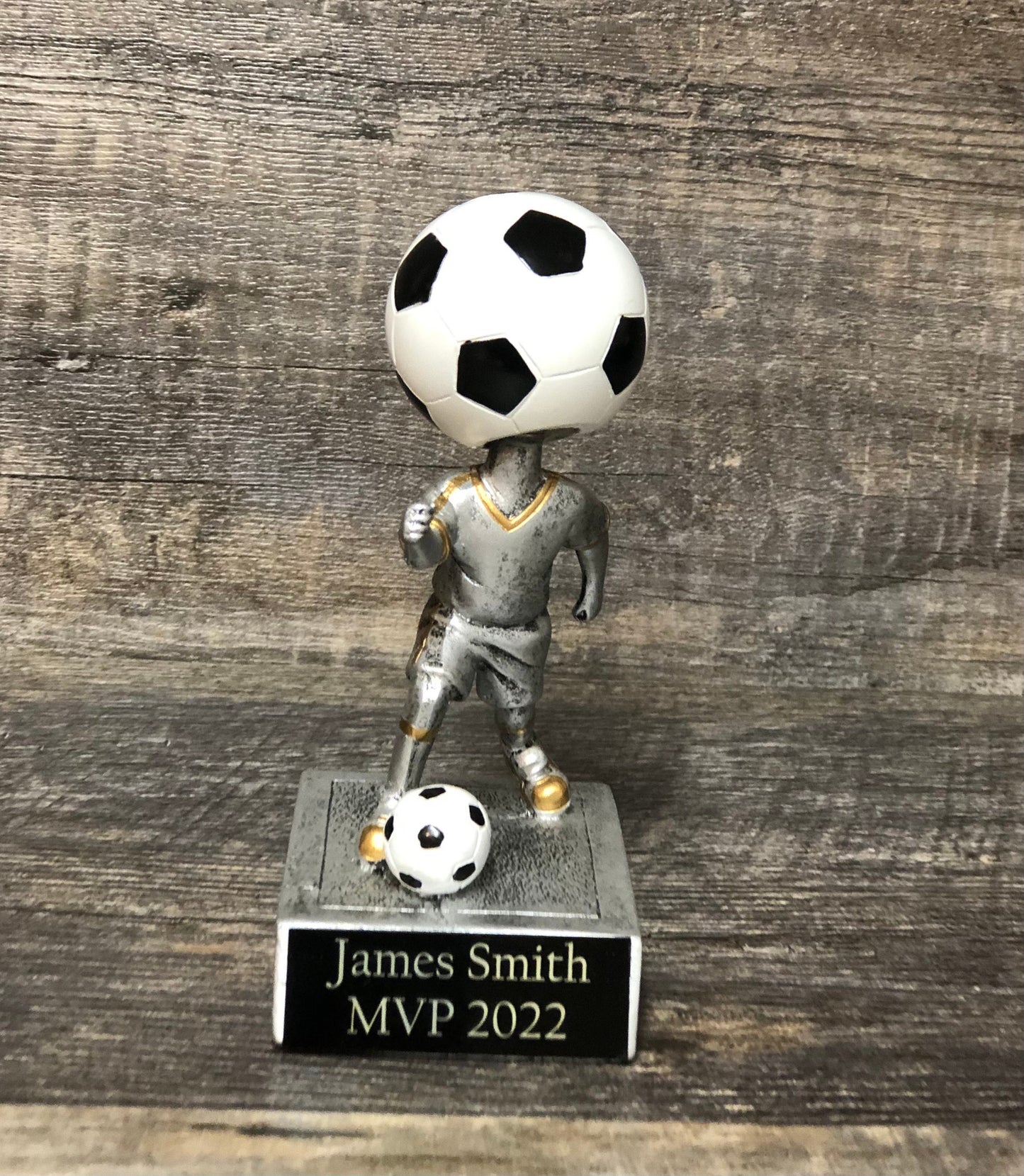 Soccer Trophy Boys Bobble Head Soccer Trophy Award Winning Team Champion Champ Kids / Jr Personalized Trophy Free Engraving