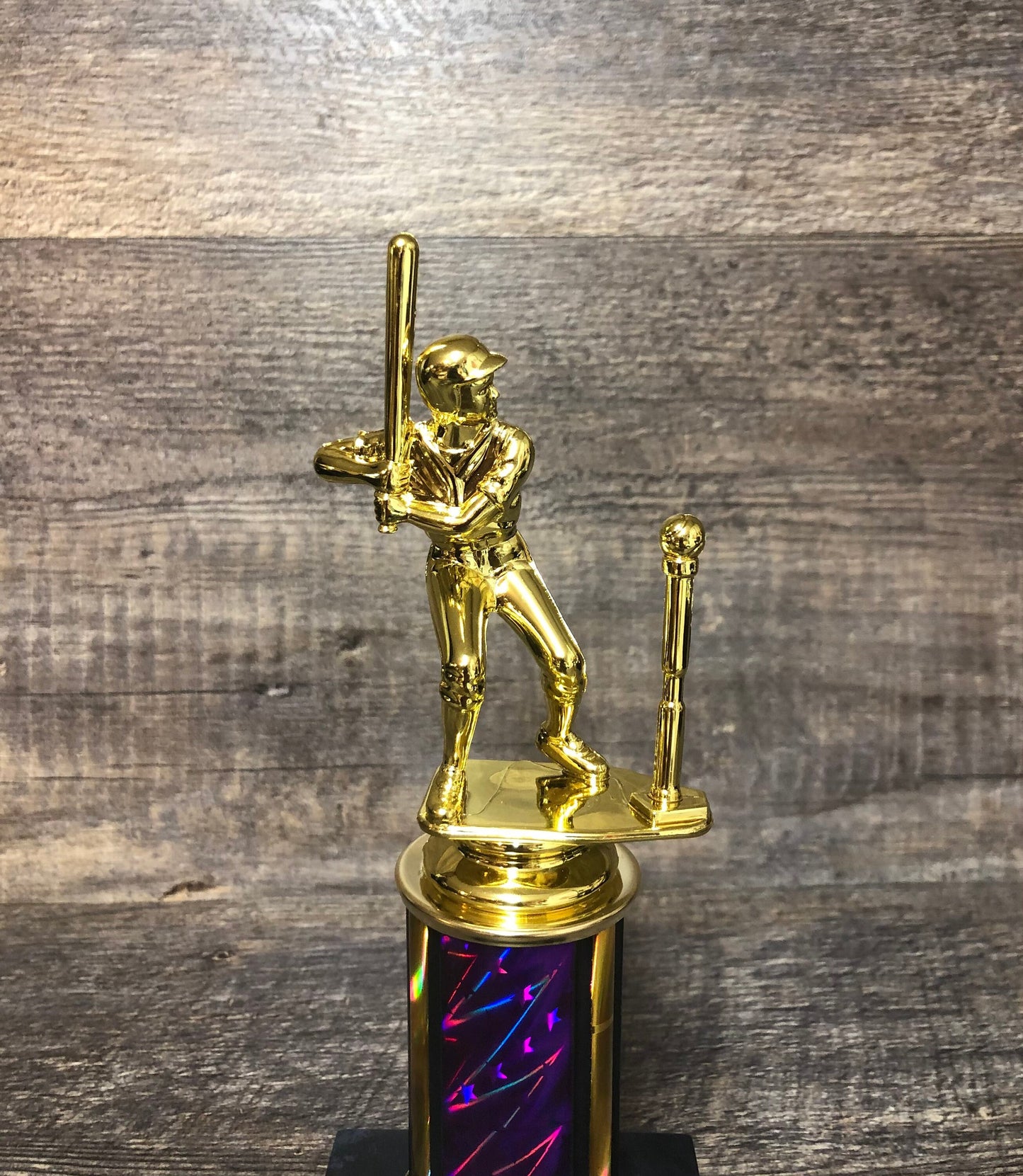 T-Ball Trophy Kids Baseball Trophy * Choose Your Column Color * League Economy Participation Award Sports Trophy