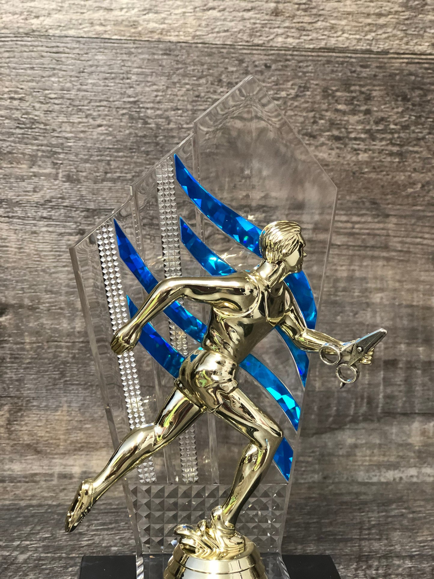 Successfully Runs With Scissors Funny Trophy Gag Gift Runner Jogger Track Birthday Gift Achievement Award Adult Humor Marathon Trophy