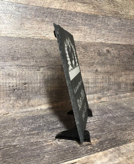 Memorial Stone Memory Stone Slate Remembrance Custom Engraved FISHING Garden Memorial Stone Plaque In Loving Memory of Name Plate
