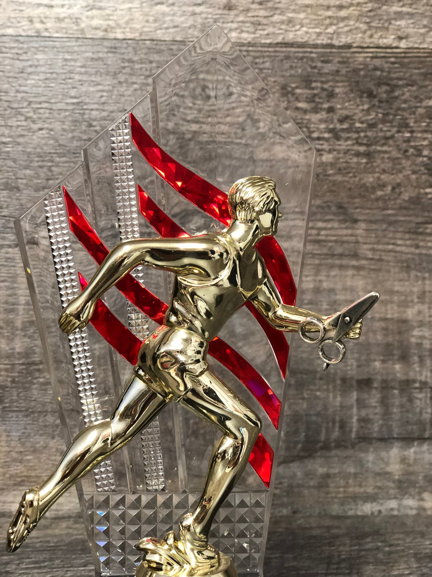 Successfully Runs With Scissors Funny Trophy Gag Gift Runner Jogger Track Birthday Gift Achievement Award Adult Humor Marathon Trophy