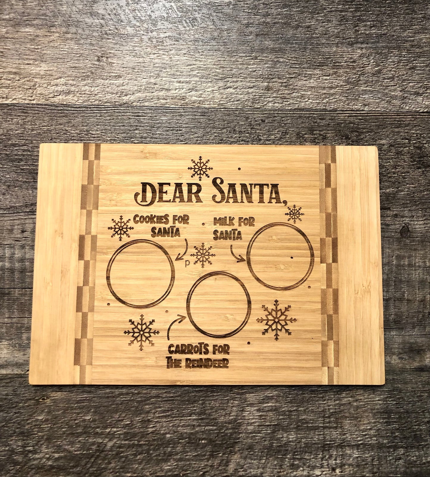 Santa Tray Christmas Snacks For Santa Christmas Eve Cutting Board Plate Platter Holiday Cookies For Santa Cutting Board Christmas Gift Gift