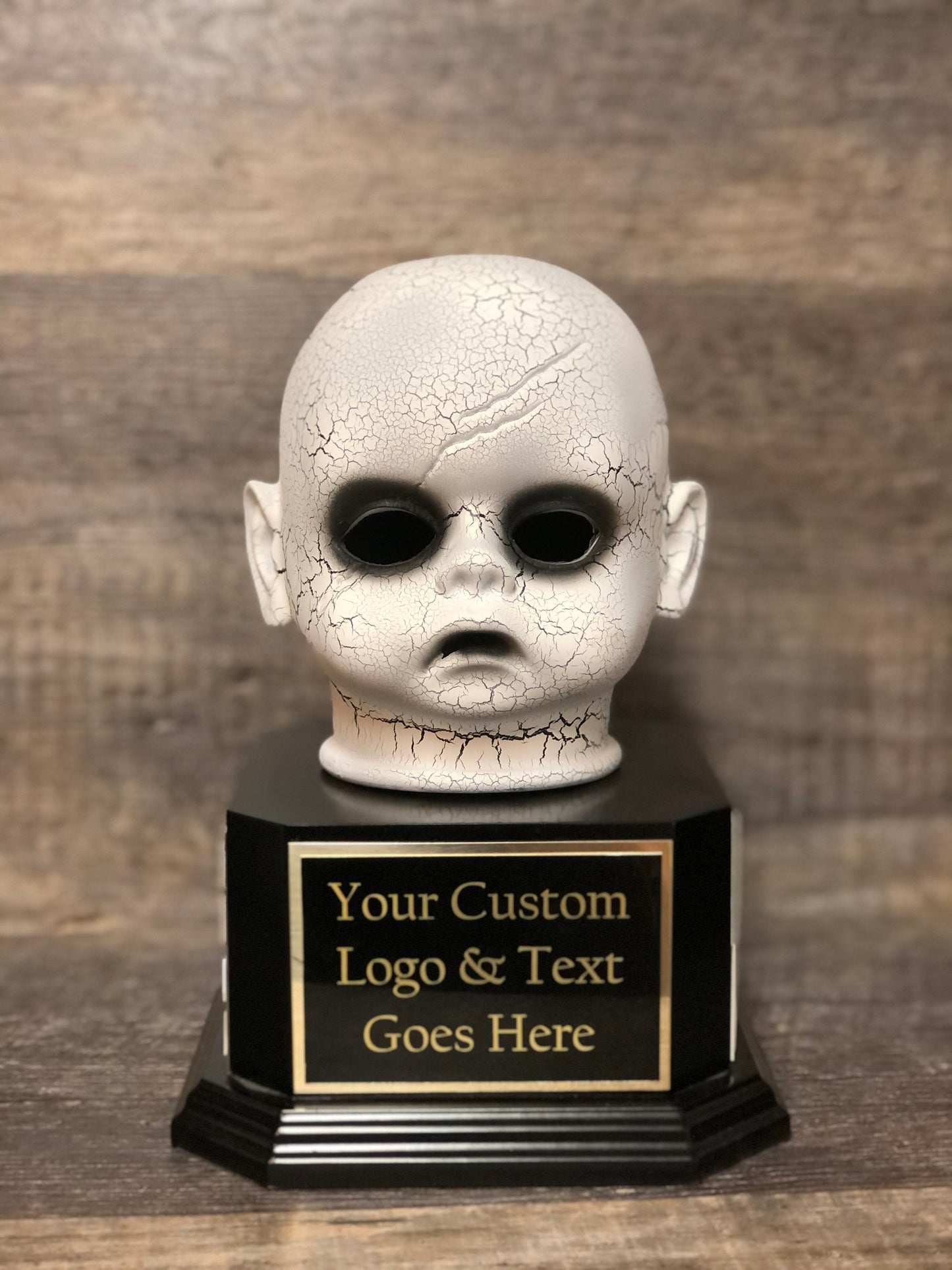 Halloween Trophy Perpetual XL Creepy Doll Head Trophy Costume Contest Scariest Costume Best Costume Dia De Los Muertos Halloween Decor Skull