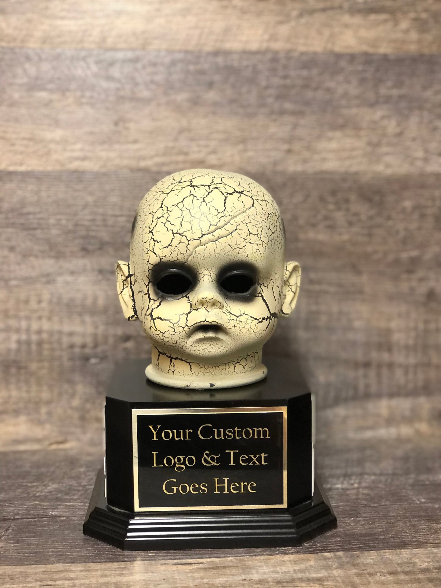 Halloween Trophy Perpetual XL Creepy Doll Head Trophy Costume Contest Scariest Costume Best Costume Dia De Los Muertos Halloween Decor Skull