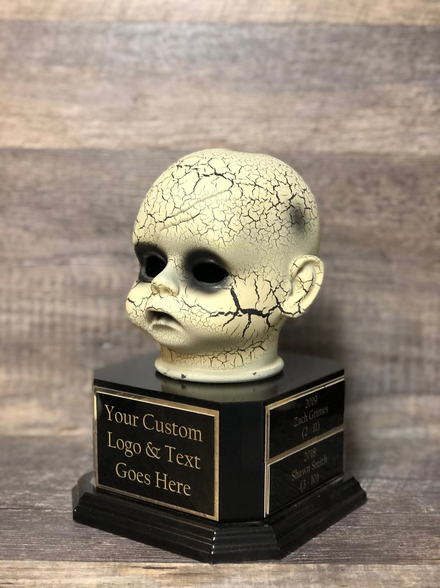 Halloween Trophy Perpetual XL Creepy Doll Head Trophy Costume Contest Scariest Costume Best Costume Dia De Los Muertos Halloween Decor Skull