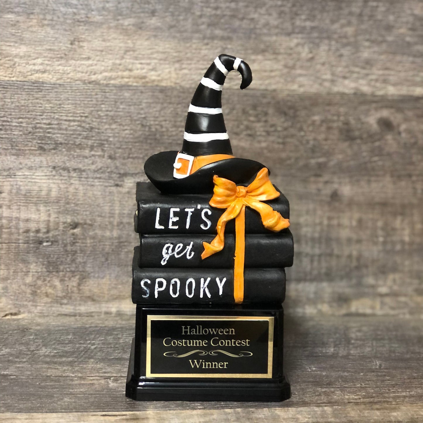Halloween Trophy Witches Hat & Books Trunk Or Treat Trophy Best Costume Winner Pumpkin Carving Contest Pumpkin Trophy Halloween Decor