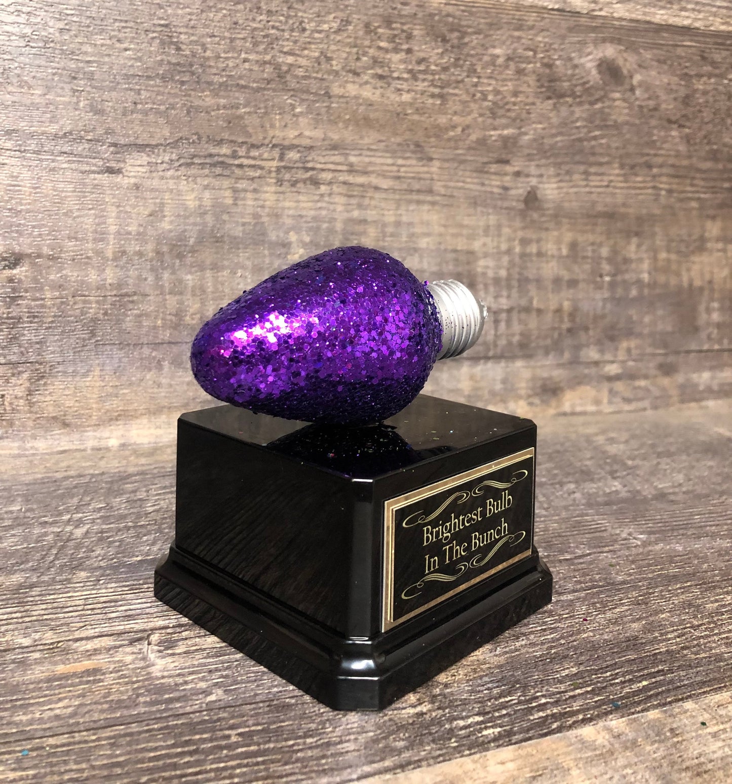 Mini Best Decorated House Christmas Lights Trophy Neighborhood Brightest Bulb In The Bunch Ugly Sweater Christmas Trivia Party Ornament