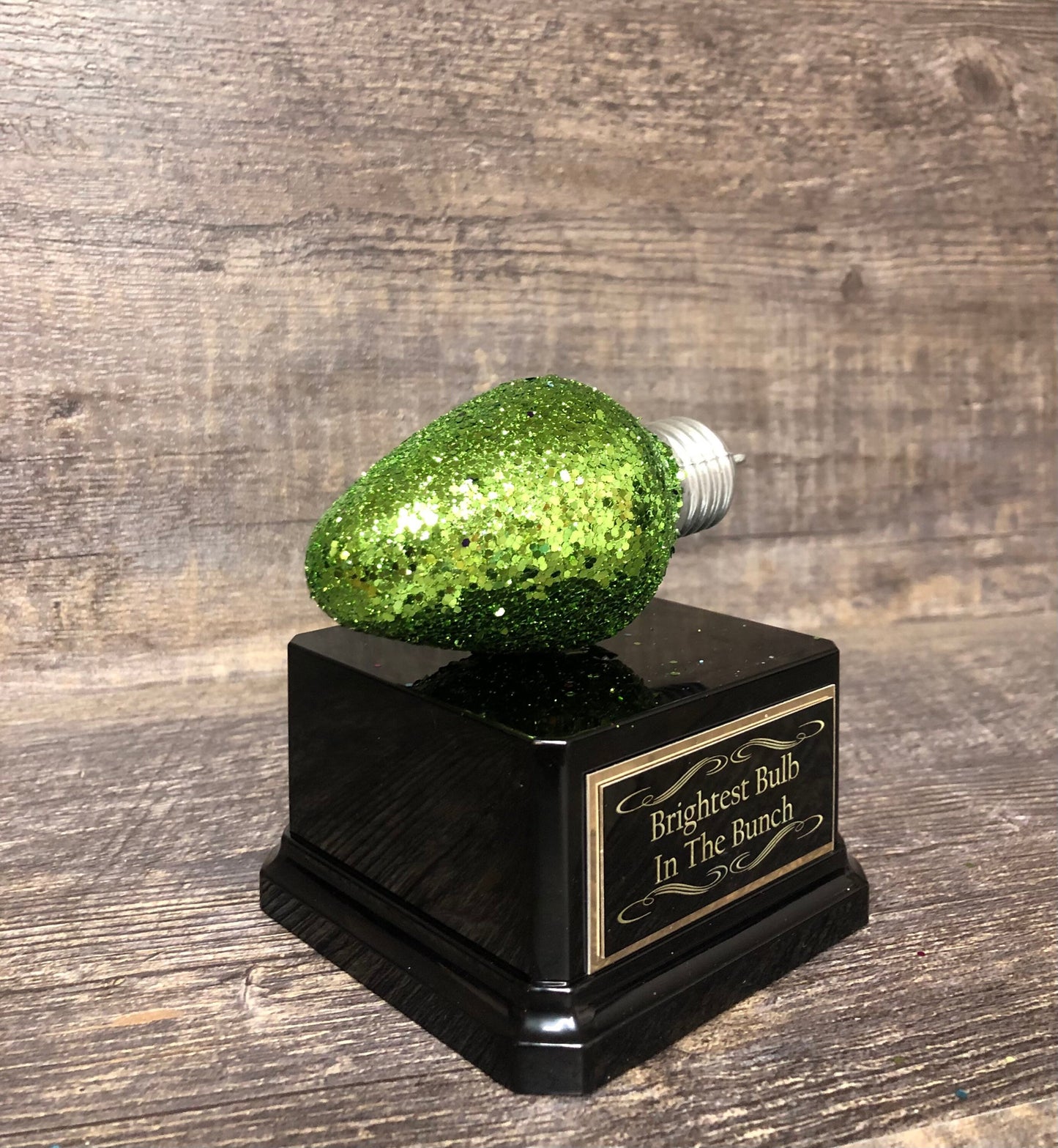 Mini Best Decorated House Christmas Lights Trophy Neighborhood Brightest Bulb In The Bunch Ugly Sweater Christmas Trivia Party Ornament