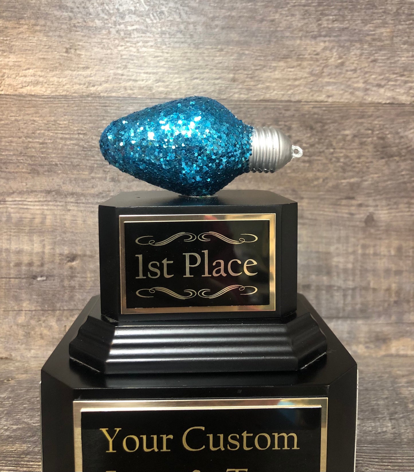 Christmas Trophy Best Holiday Lights Brightest Bulb In The Bunch Decorated House or Office Neighborhood Christmas Perpetual Ugly Sweater
