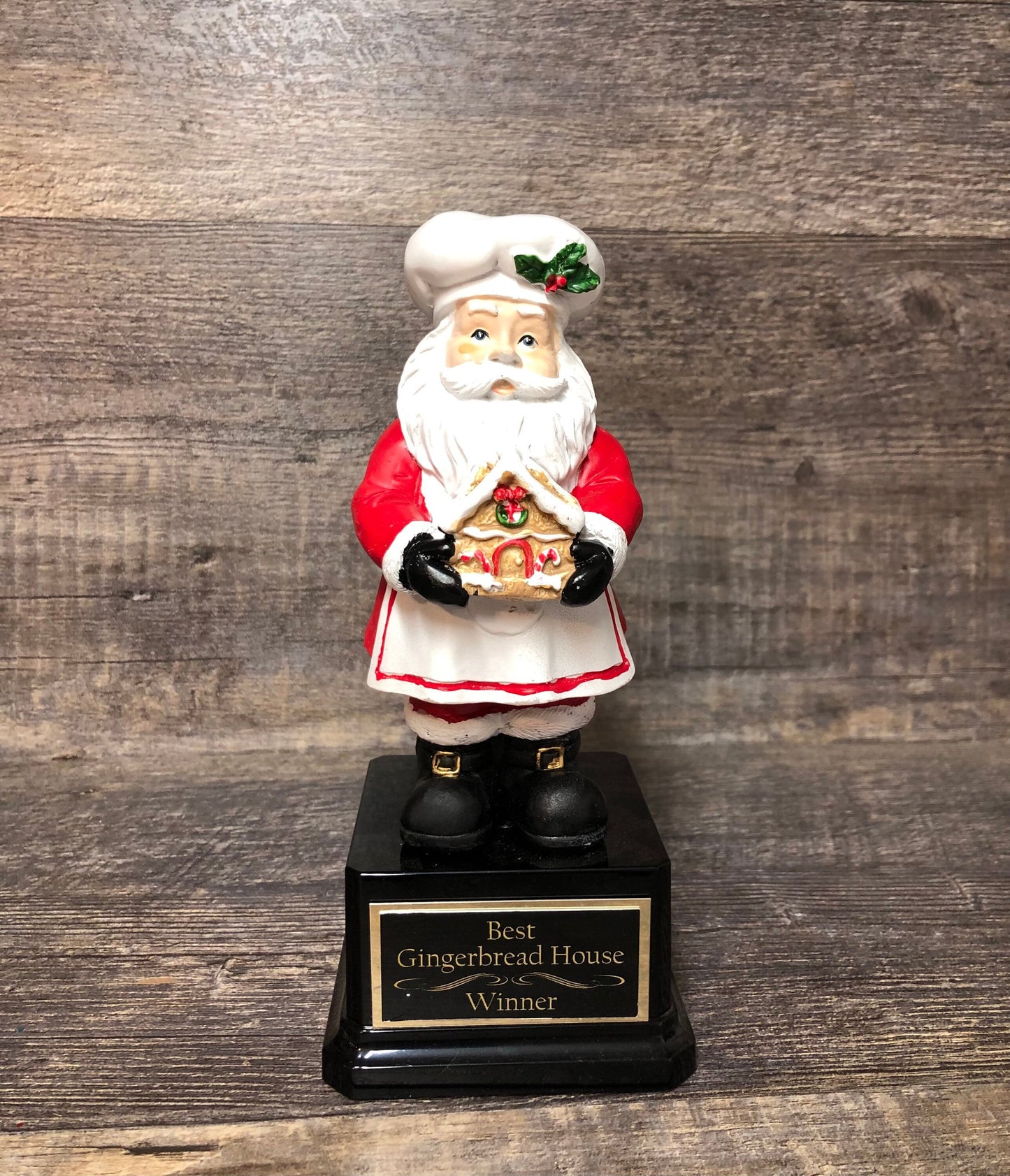 Gingerbread Cookie Bake Off Christmas Trophy Contest Decorating Winner Baker Santa Claus Gingerbread House Christmas Decor Ugly Sweater