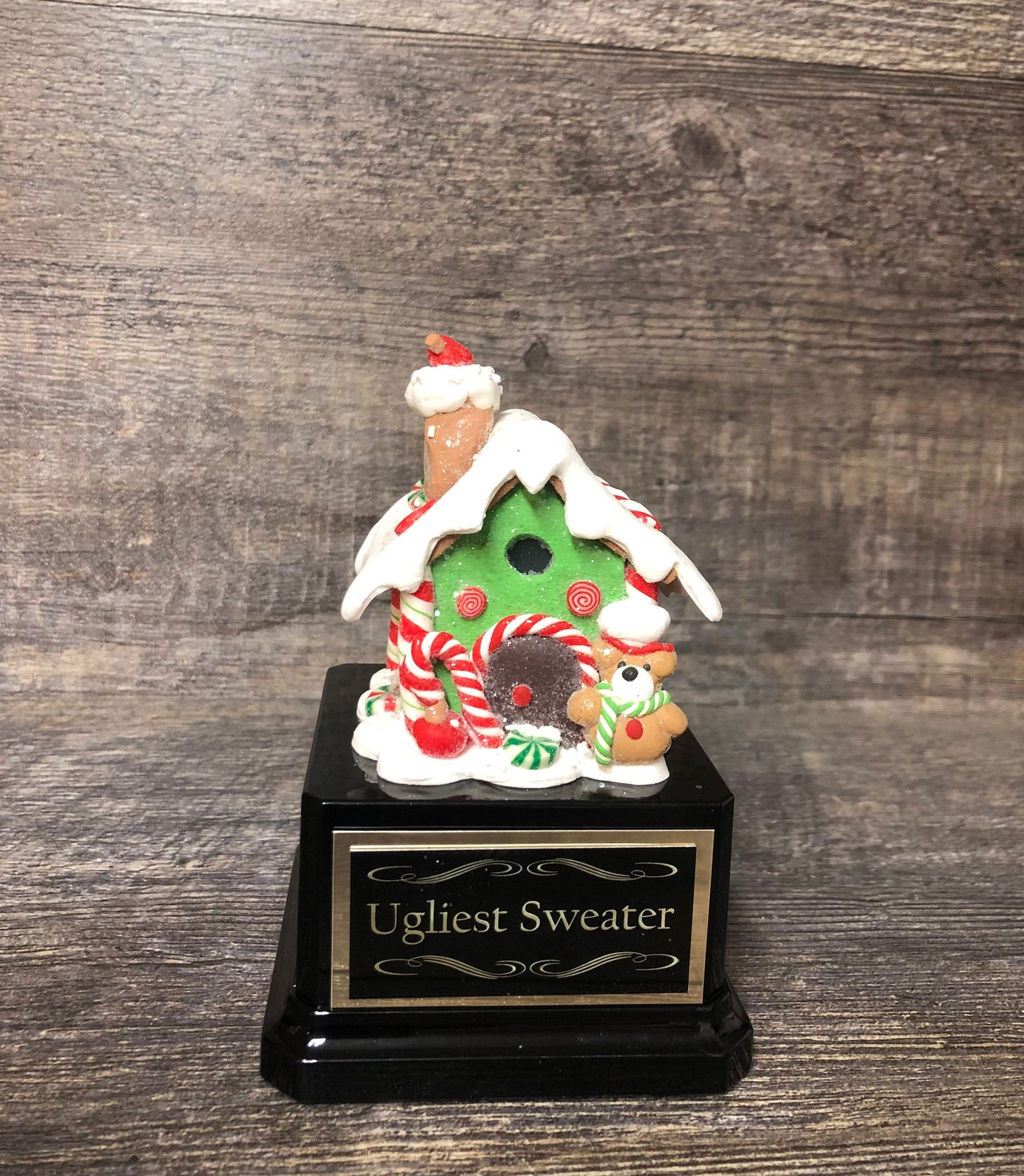Christmas Trophy Trophies Gingerbread House Trophy Set Of 3 Christmas Cookie Decorating Champion Bake Off Competition Ugly Sweater Trophy