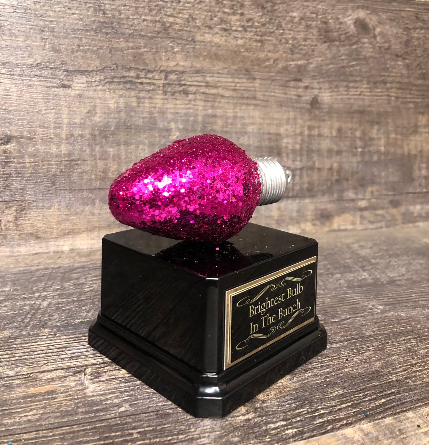 Mini Best Decorated House Christmas Lights Trophy Neighborhood Brightest Bulb In The Bunch Ugly Sweater Christmas Trivia Party Ornament