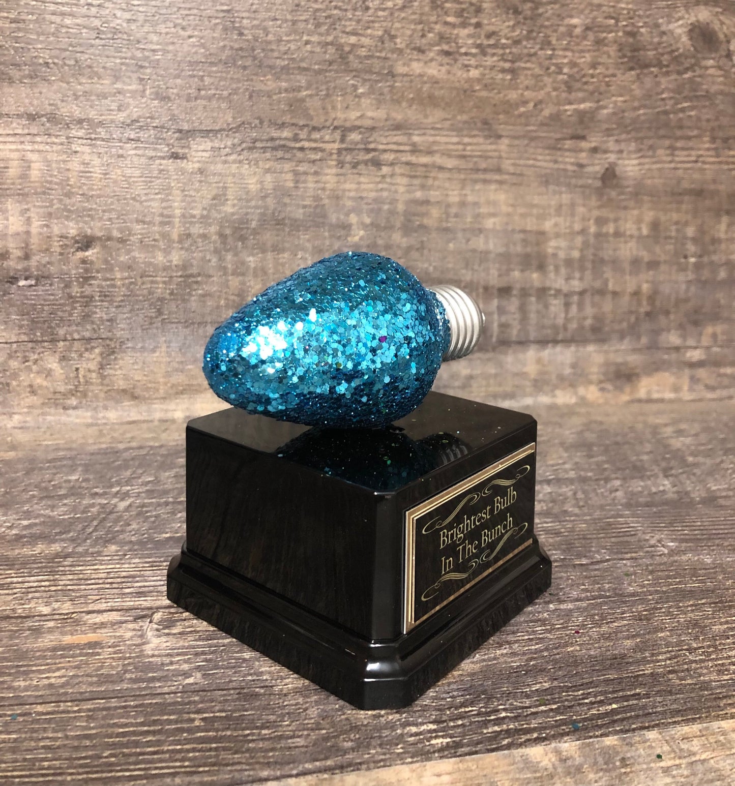 Mini Best Decorated House Christmas Lights Trophy Neighborhood Brightest Bulb In The Bunch Ugly Sweater Christmas Trivia Party Ornament