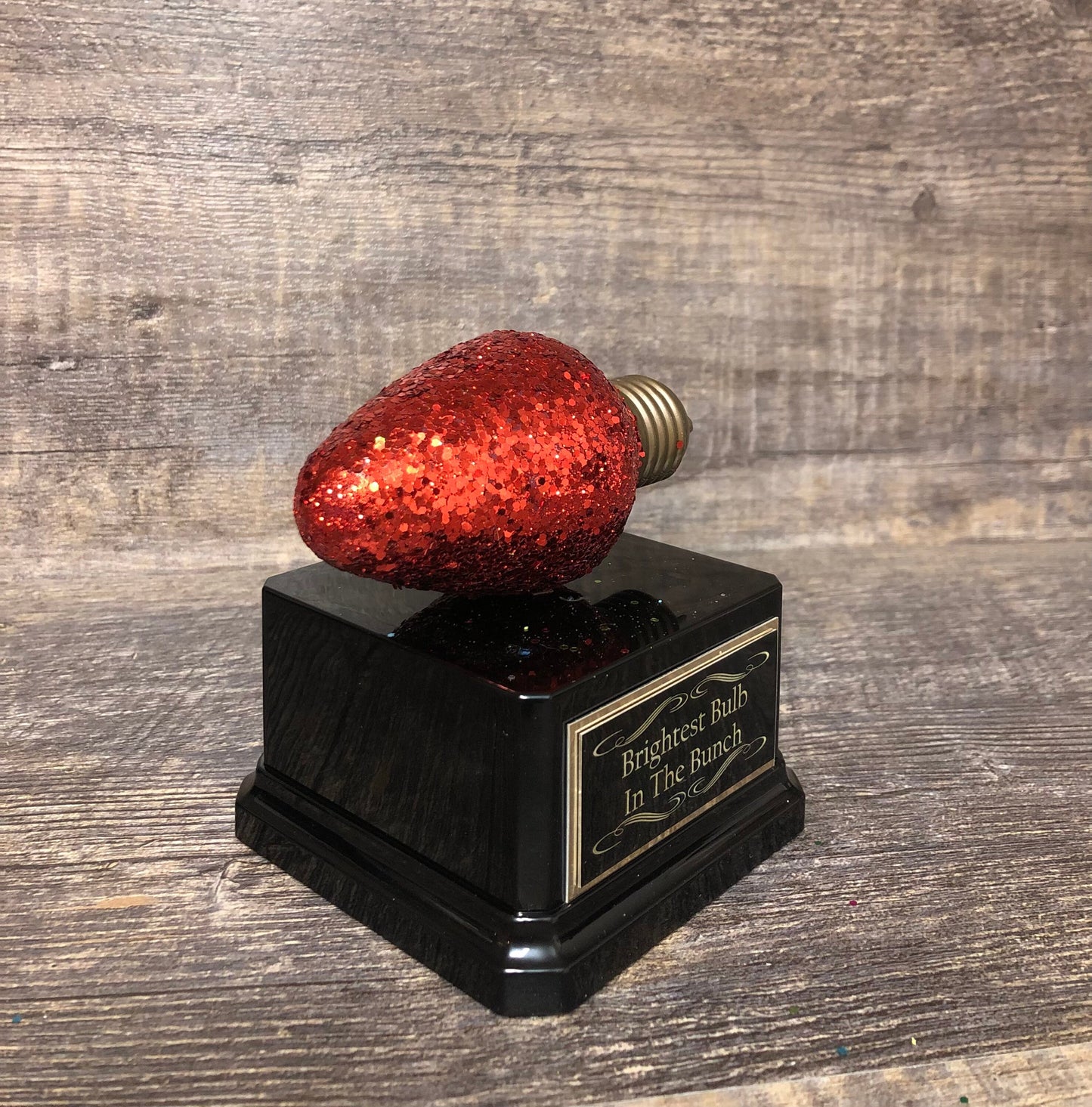 Mini Best Decorated House Christmas Lights Trophy Neighborhood Brightest Bulb In The Bunch Ugly Sweater Christmas Trivia Party Ornament