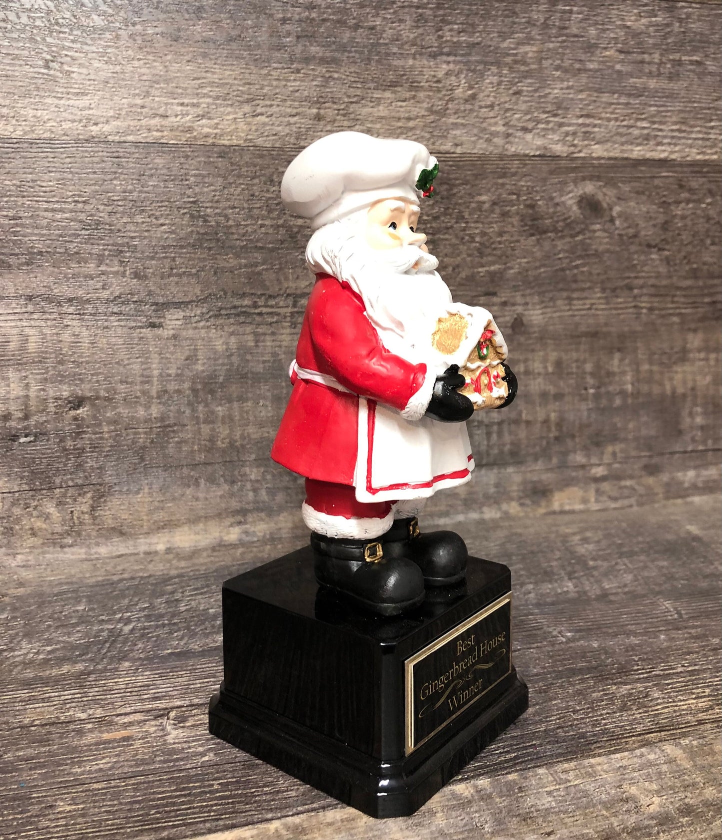 Gingerbread Cookie Bake Off Christmas Trophy Contest Decorating Winner Baker Santa Claus Gingerbread House Christmas Decor Ugly Sweater