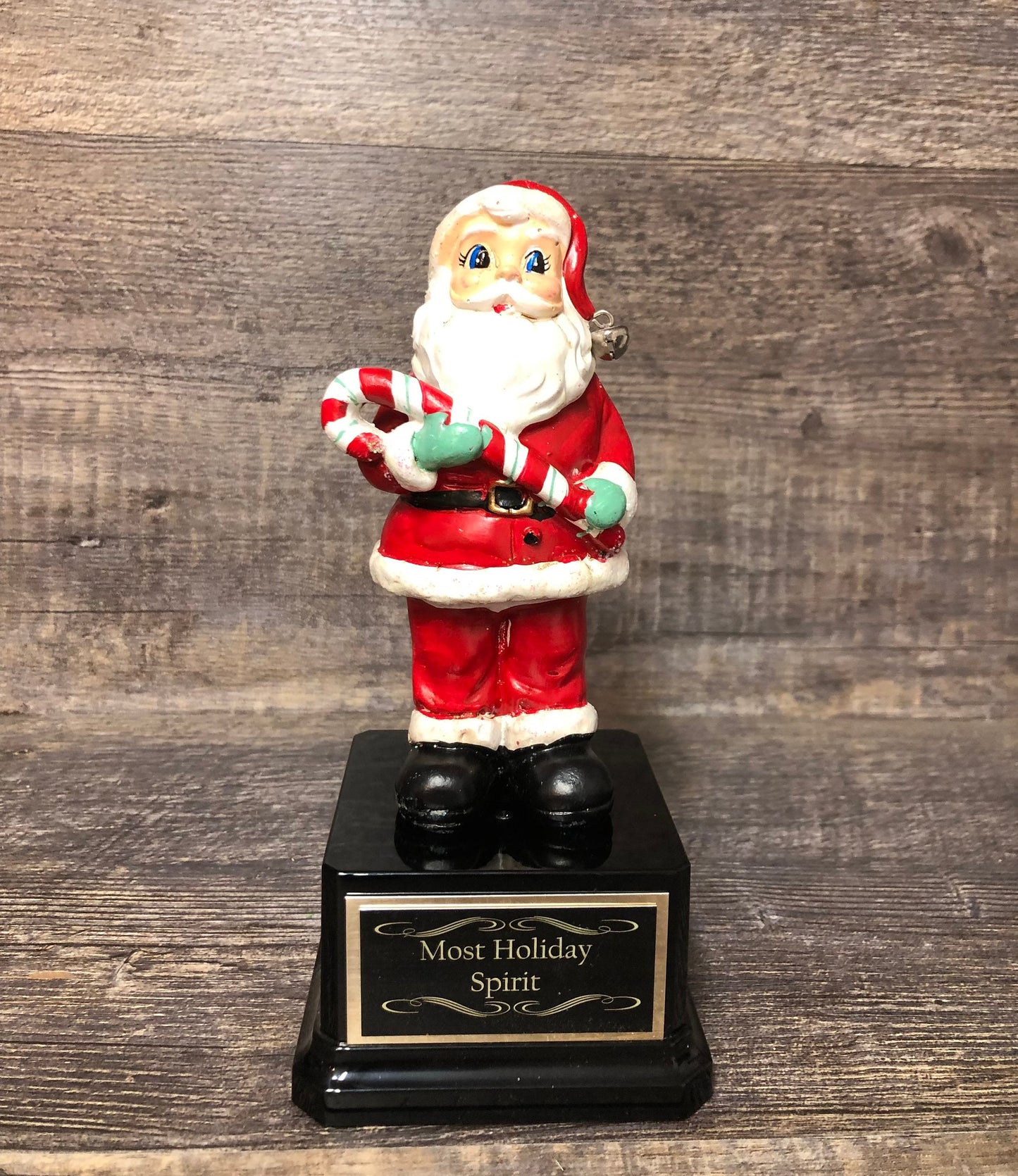 Most Holiday Spirit Christmas Trophy Ugly Sweater Trophy Vintage Style Santa Ugliest Sweater Holiday Party Award Winner Cookie Bake Off