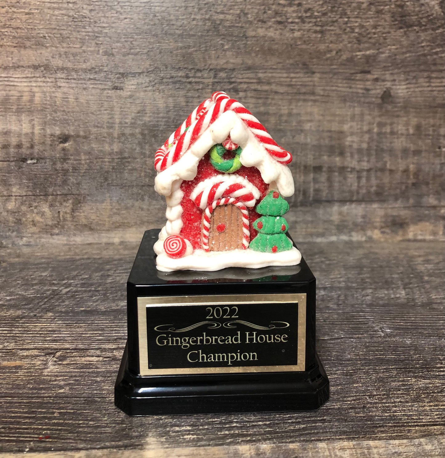 Christmas Trophy Gingerbread House Trophy Set Of 3 Christmas Cookie Decorating Champion Bake Off Competition Trophy Ugly Sweater Trophy