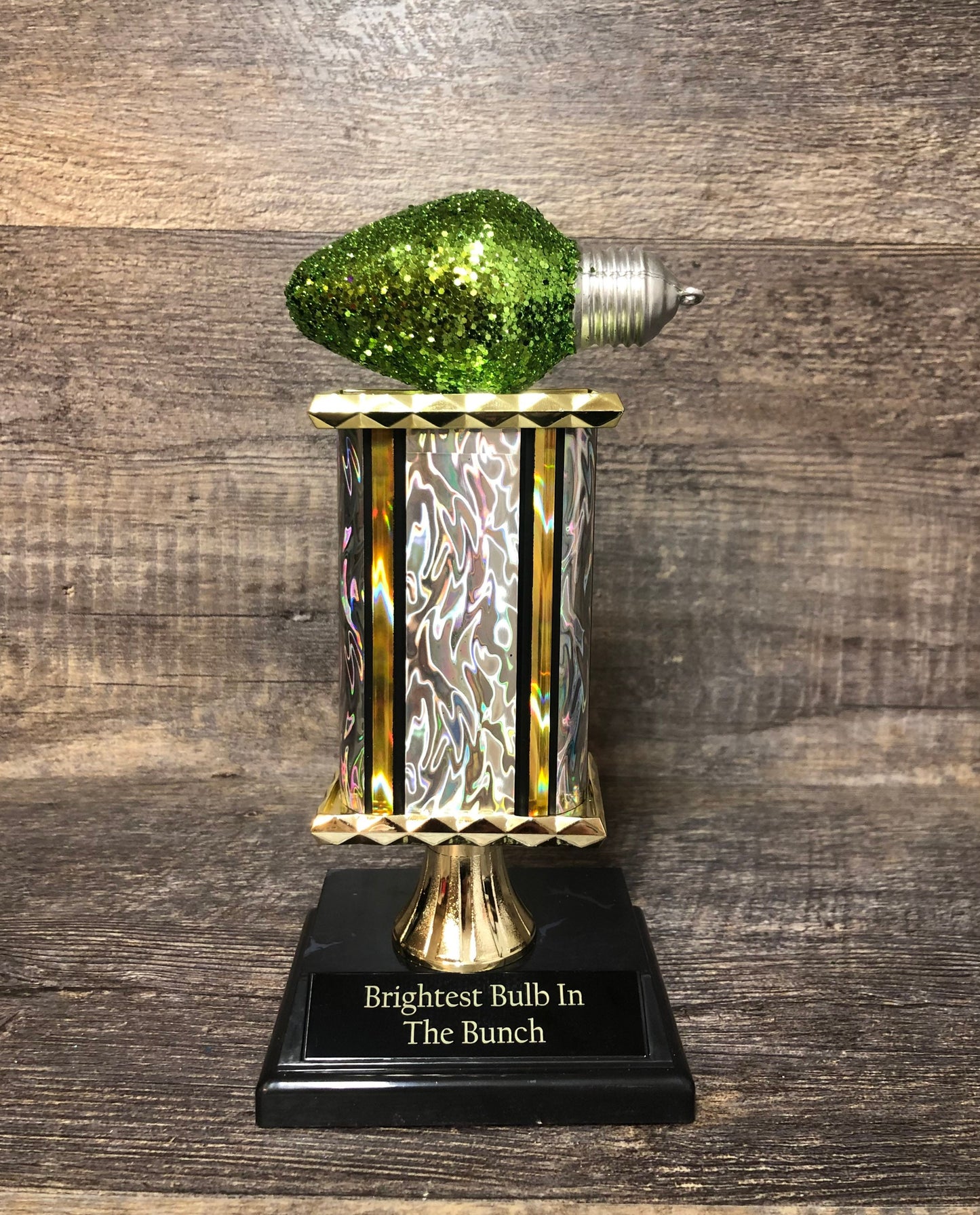 Best Decorated House Christmas Lights Trophy Neighborhood Brightest Bulb In The Bunch Christmas Ornament Ugly Sweater Holiday Trivia Party R