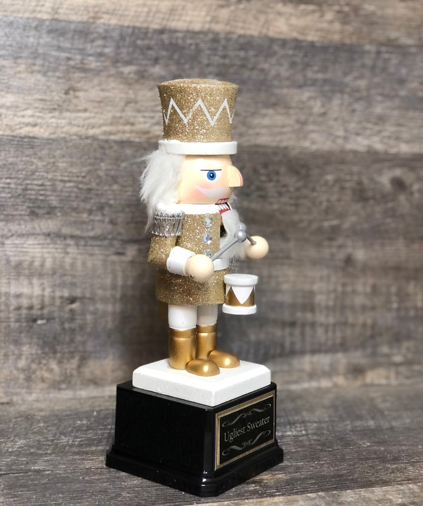 Ugliest Ugly Sweater Contest Christmas Trophy Party Door Decorating Trophy Winner GOLD Nutcracker Cookie Bake Off Holiday Christmas Decor