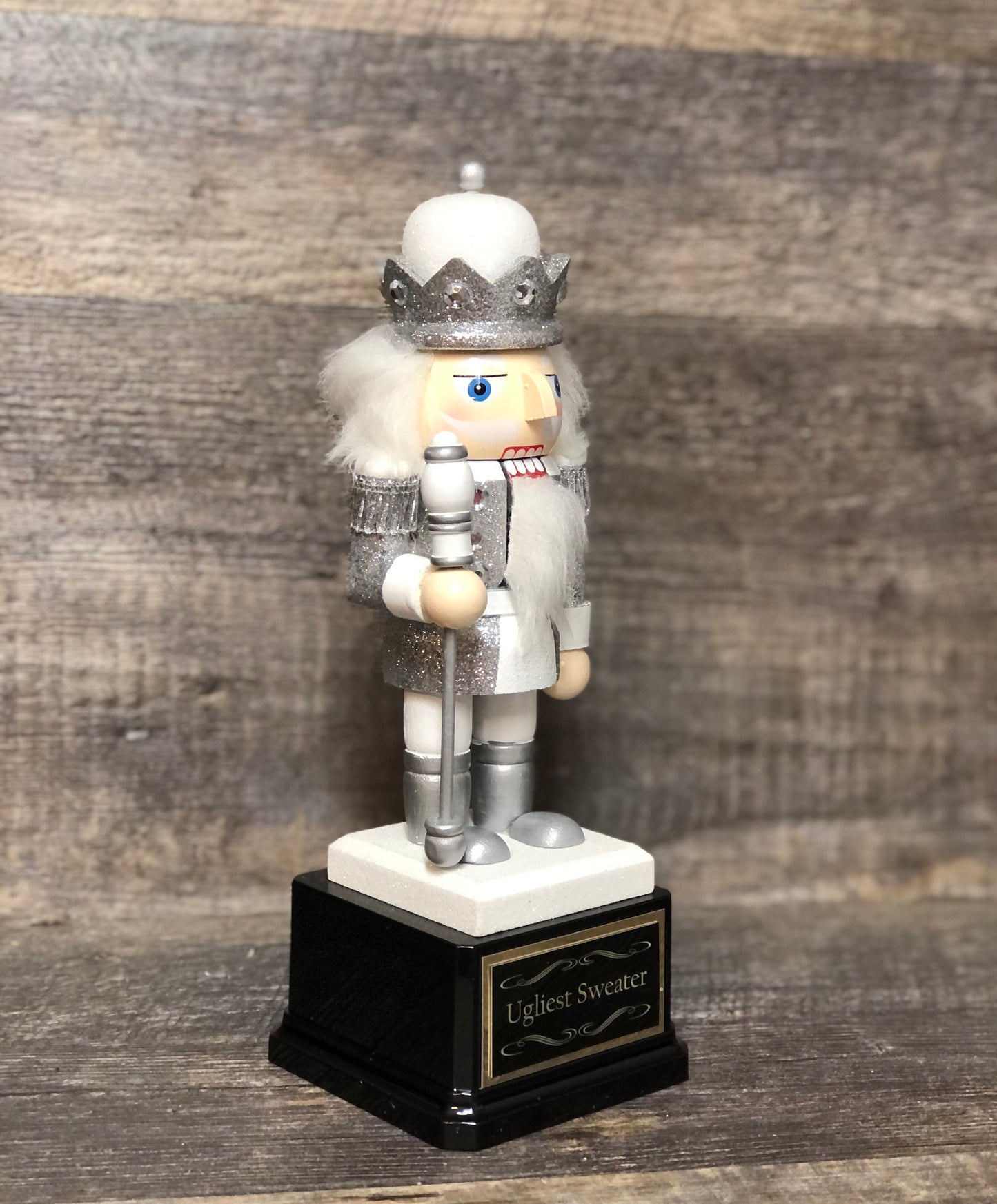 Nutcracker Trophy Ugliest Ugly Sweater Contest Christmas Trophy Party Door Decorating Trophy Winner Cookie Bake Off Holiday Christmas Decor
