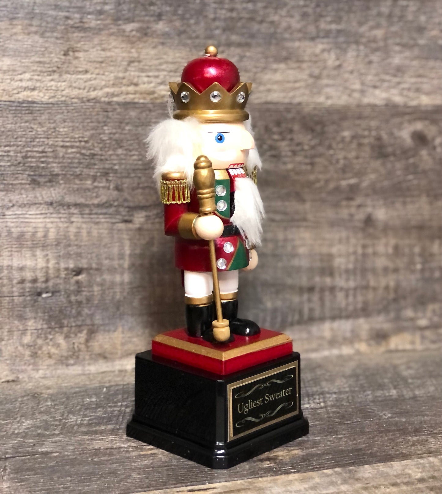 Nutcracker Trophy Ugliest Ugly Sweater Contest Christmas Trophy Party Door Decorating Trophy Winner Cookie Bake Off Holiday Christmas Decor