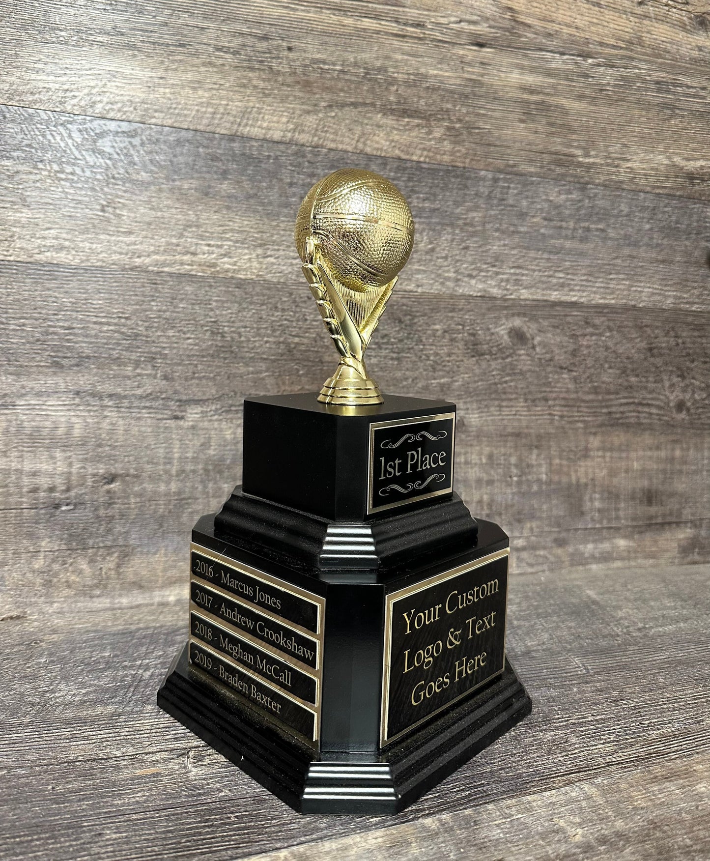 Basketball Trophy Basketball Madness Fantasy Trophy 6 or 12 Perpetual Trophy League Bracket Winner Fantasy Basketball Award Trophy