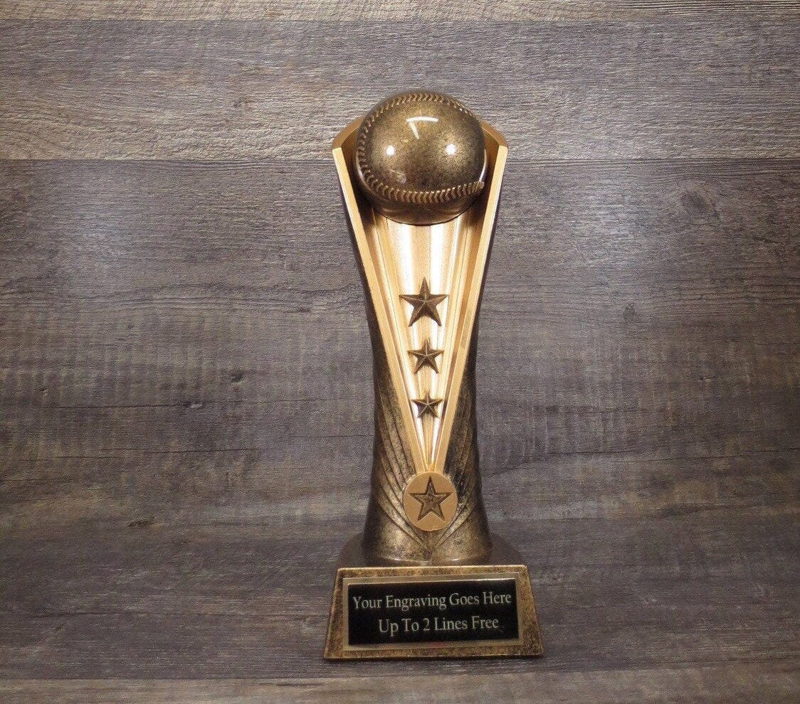 Baseball Trophy Award Baseball FBB Fantasy Baseball League Bracket Champion Championship Team Award Personalized