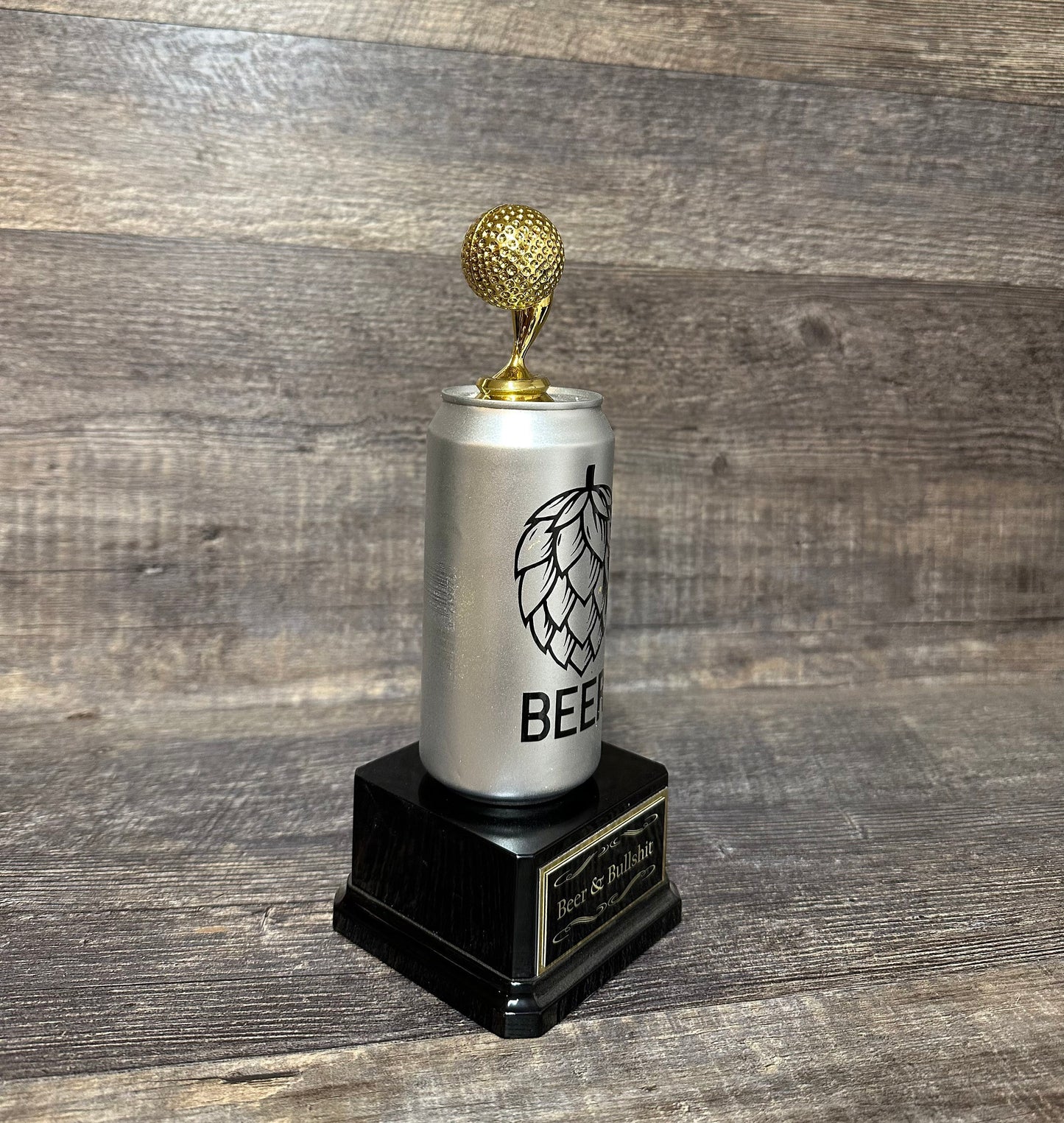 Funny Golf Trophy Beer & Bullshit Beer Trophy No Bull BS Bullshit Award Beer Challenge Full of Bull Gag Gift Beer Drinker Award FFL Loser